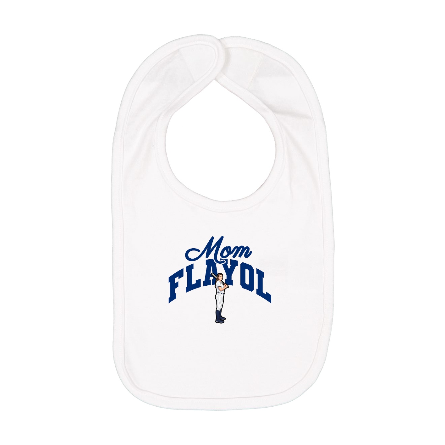 Infant Bib — Mothers Day Arch in White