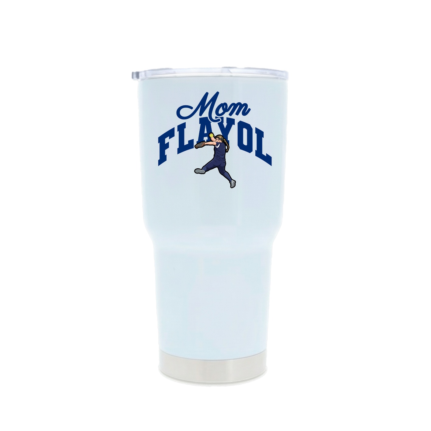 30oz Stainless Steel Tumbler — Mothers Day Arch in White