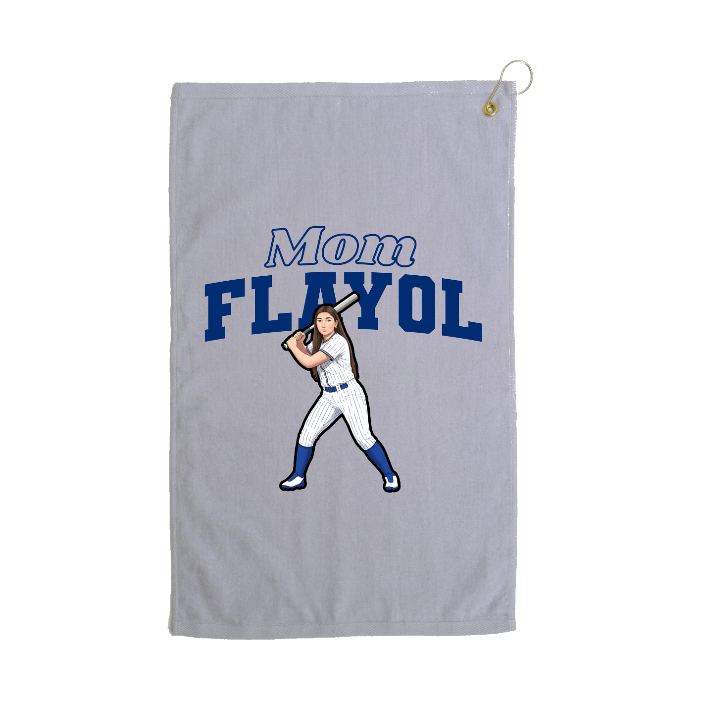 Golf Towel — Mothers Day Block in Grey