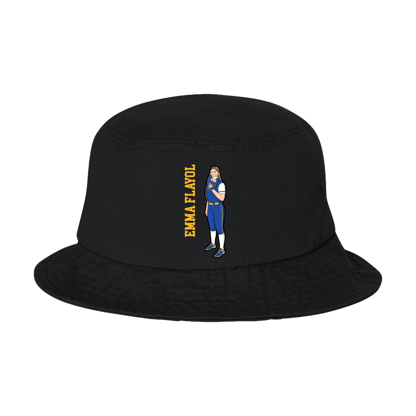 Bucket Cap — Name Vertical in Black