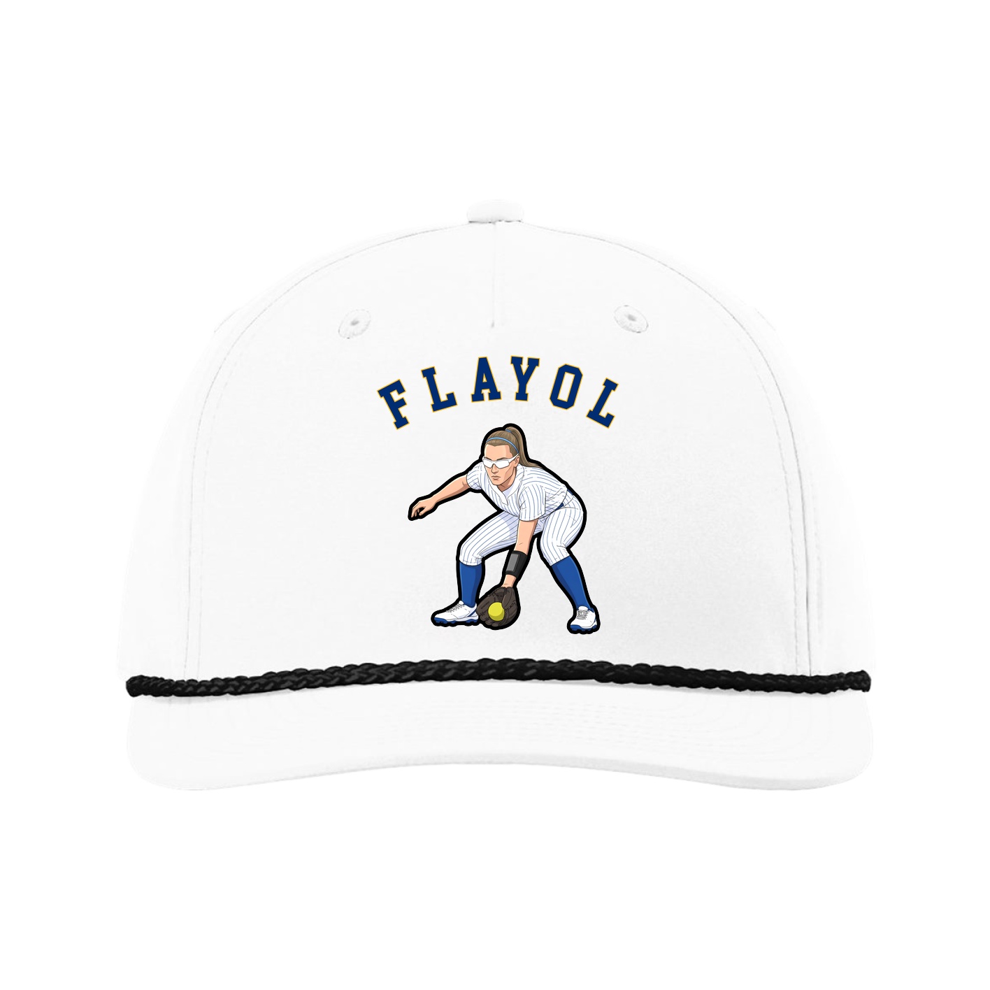 Five-Panel Classic Rope Cap — Shirsey Arch in White
