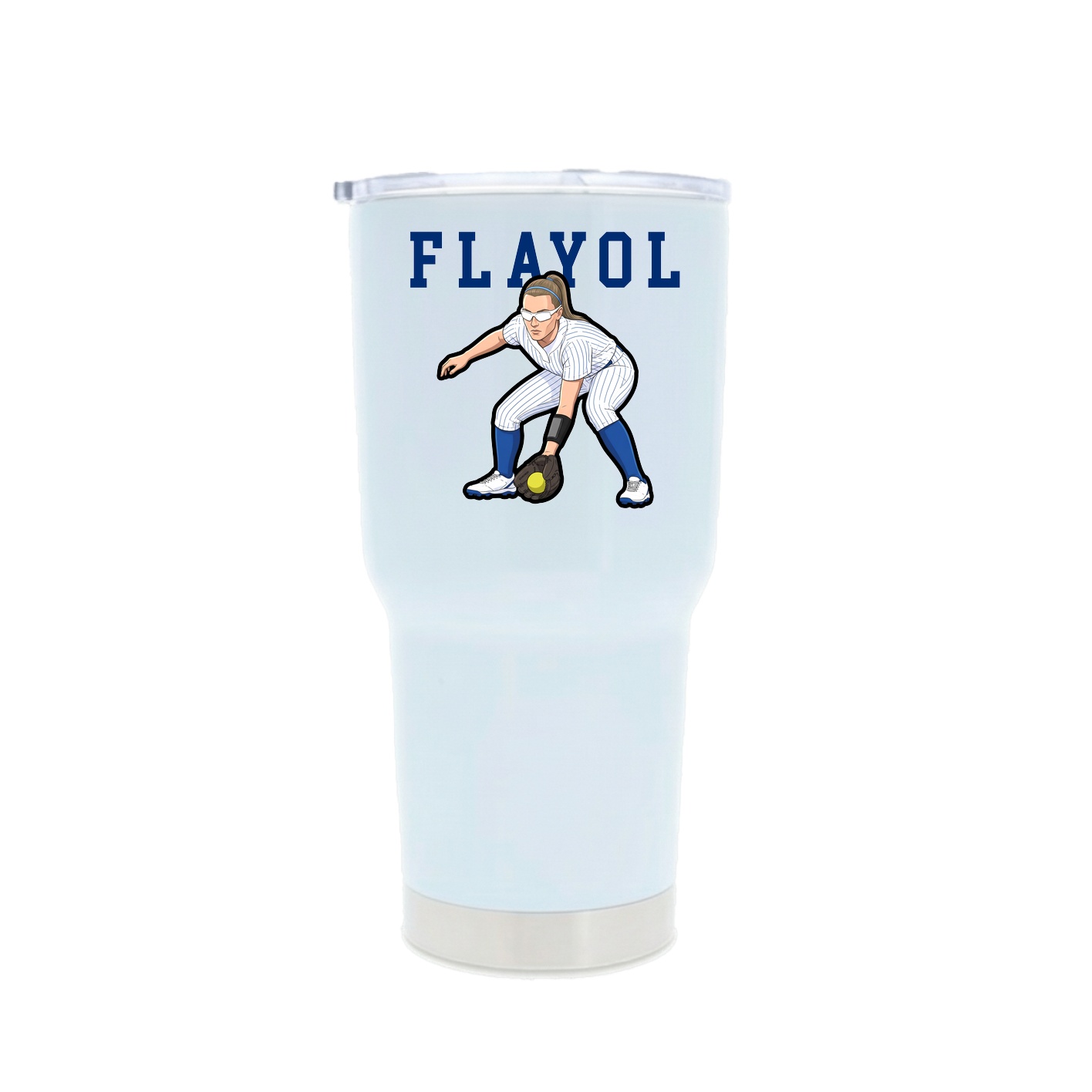 30oz Stainless Steel Tumbler — Shirsey in White