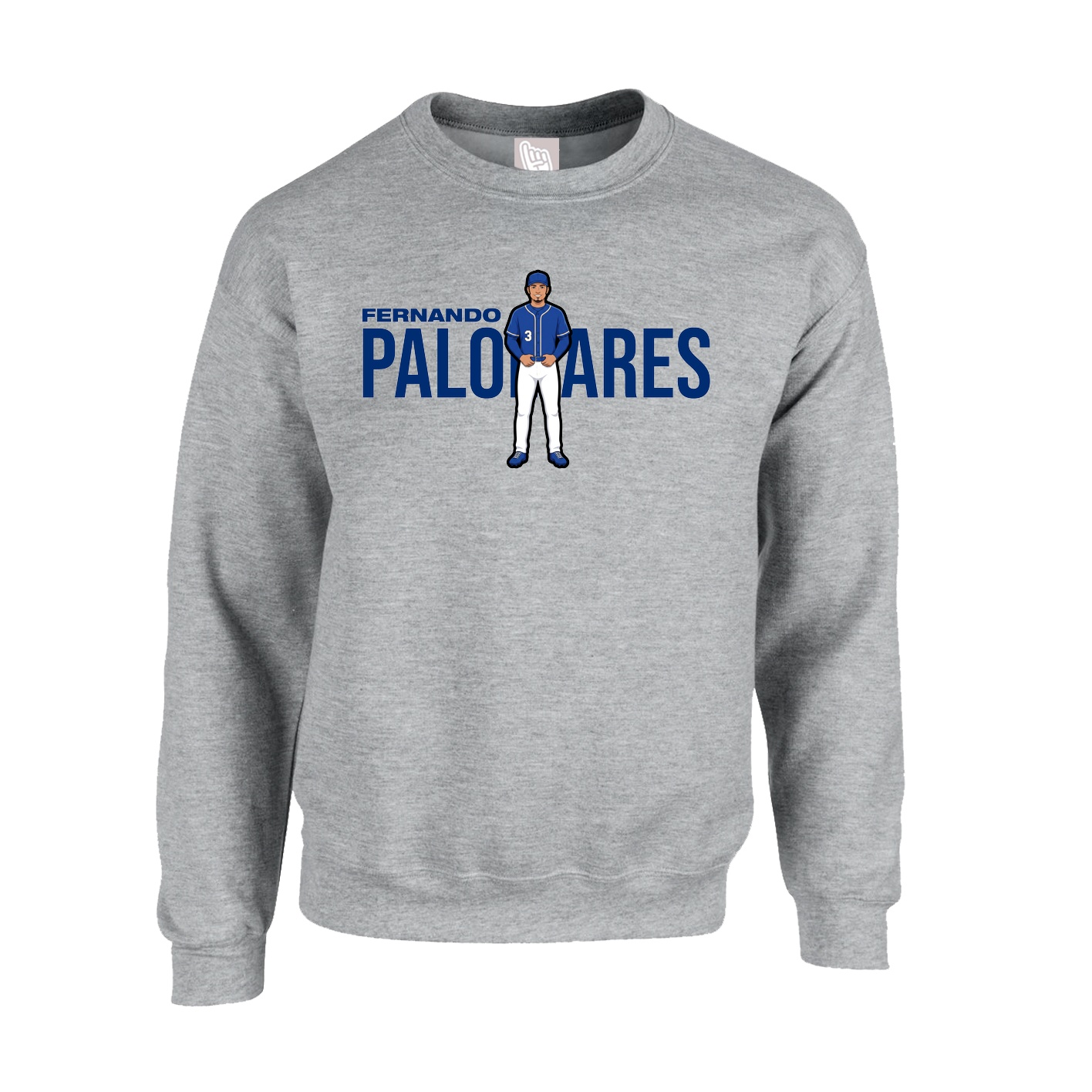 Fleece Crew — Player Name in Grey
