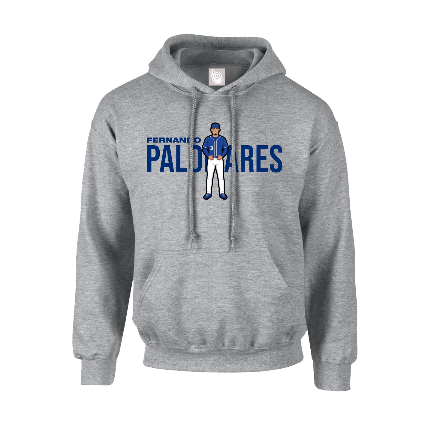 Youth Hoodie — Player Name in Grey