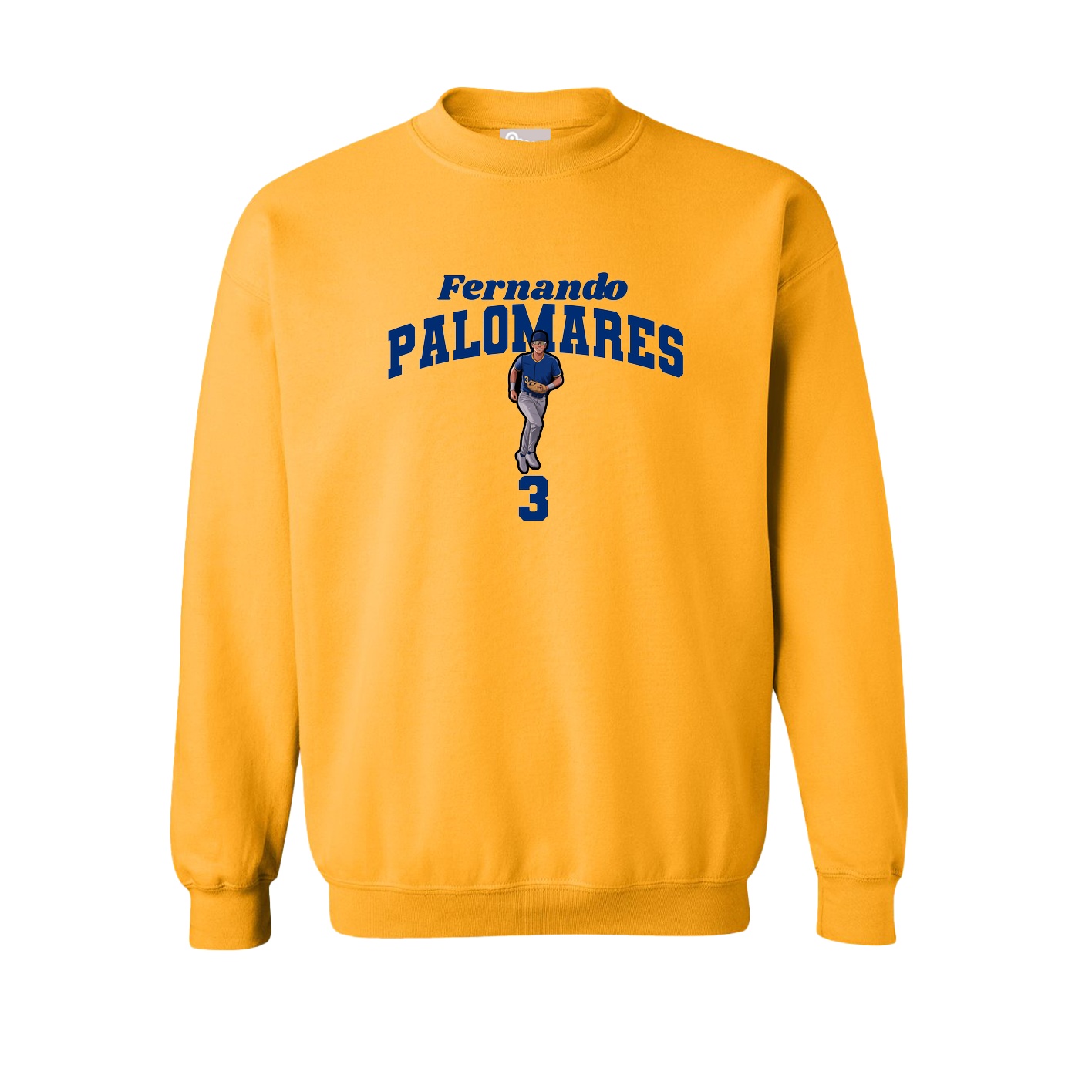 Fleece Crew — Signature Arch in Gold