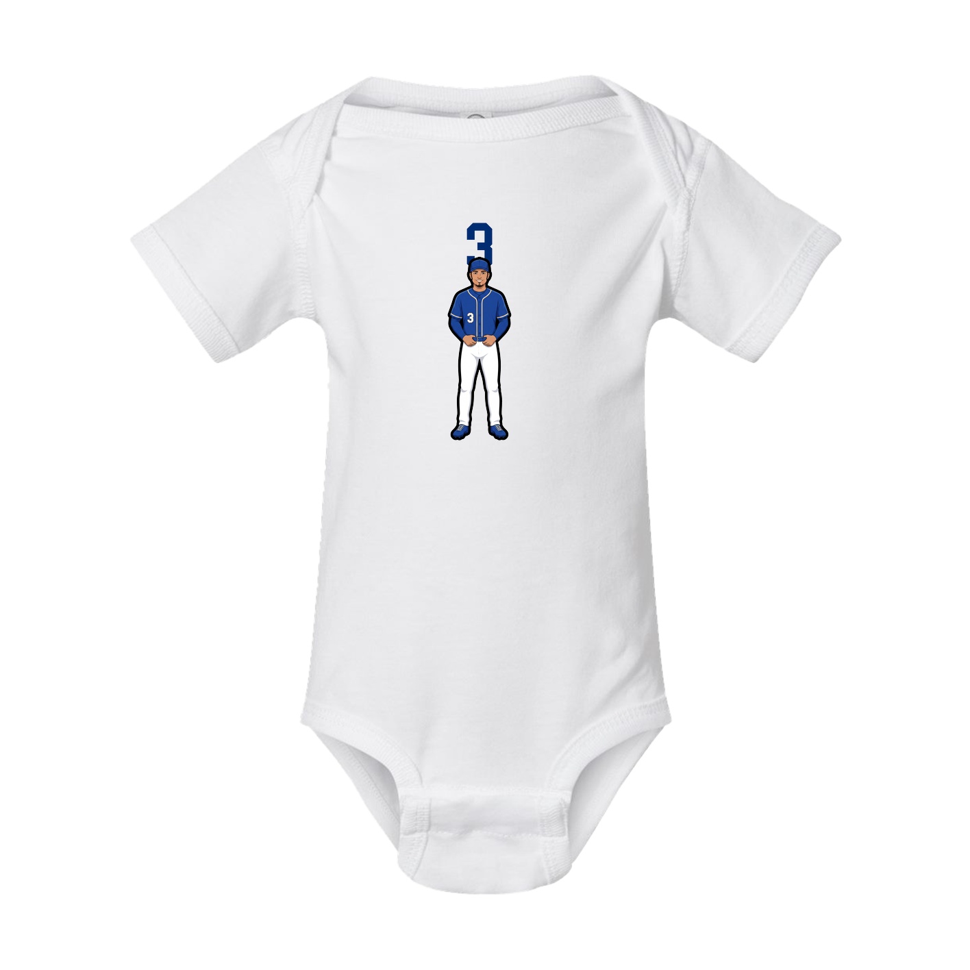 Baby Onesie — Number Top in White