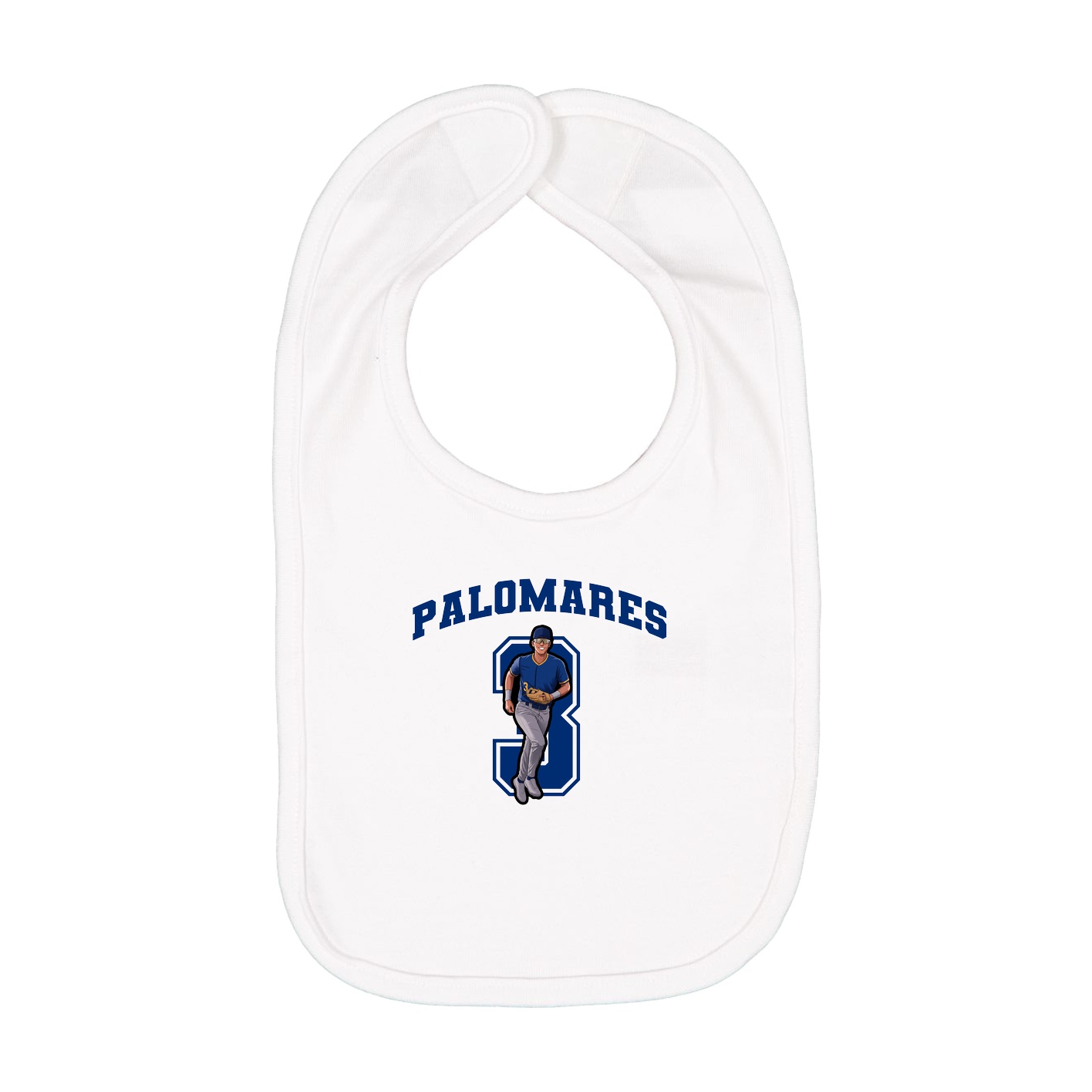 Infant Bib — Number in White