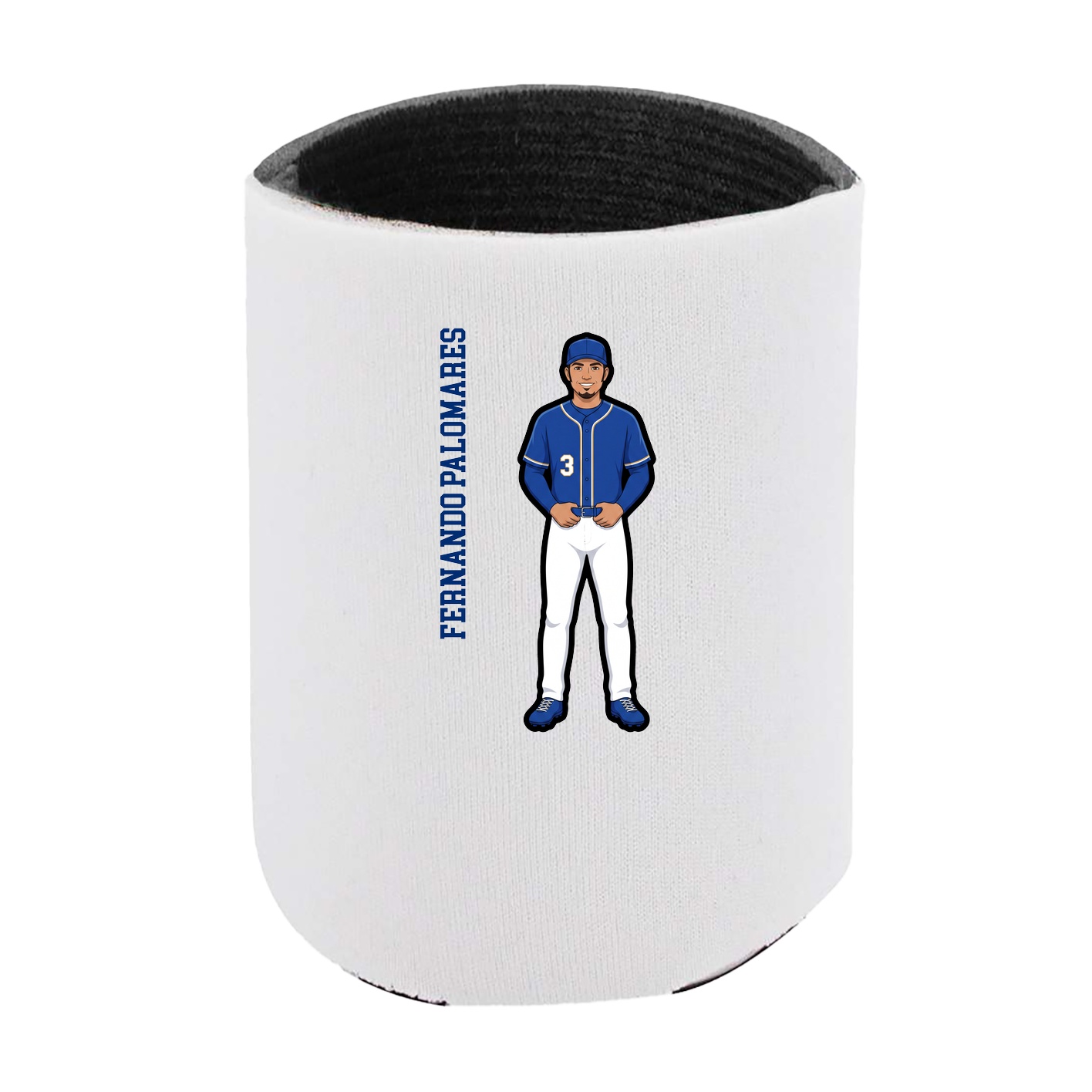 Can Holder — Name Vertical in White
