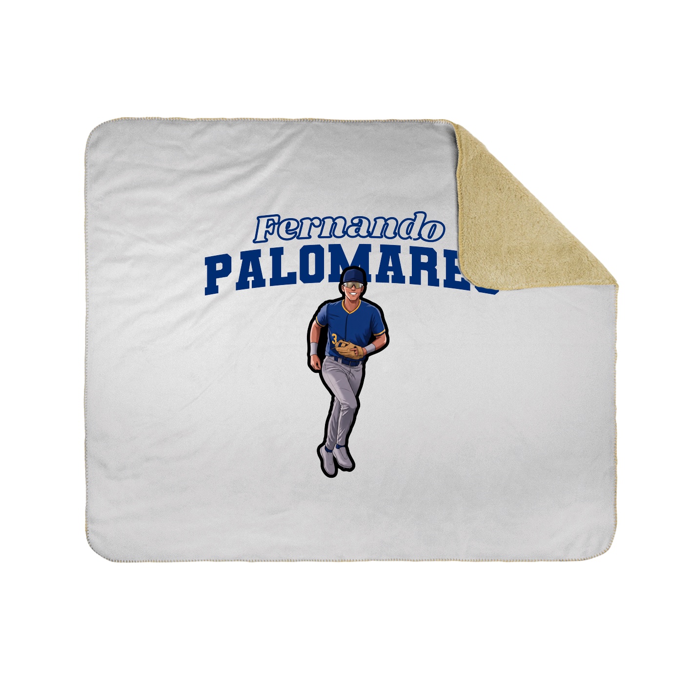 Throw Blanket — Name Arch in White