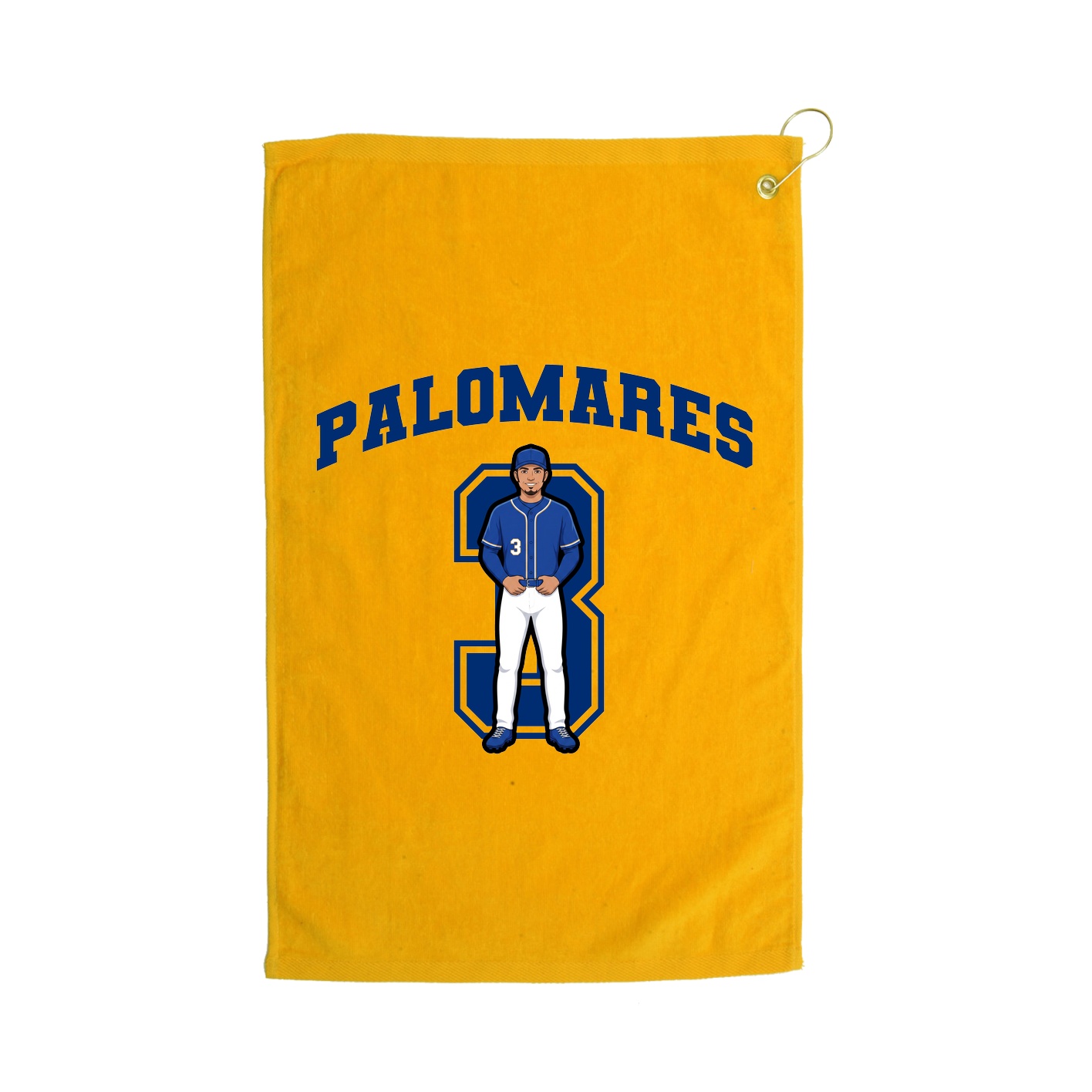 Golf Towel — Number in Gold