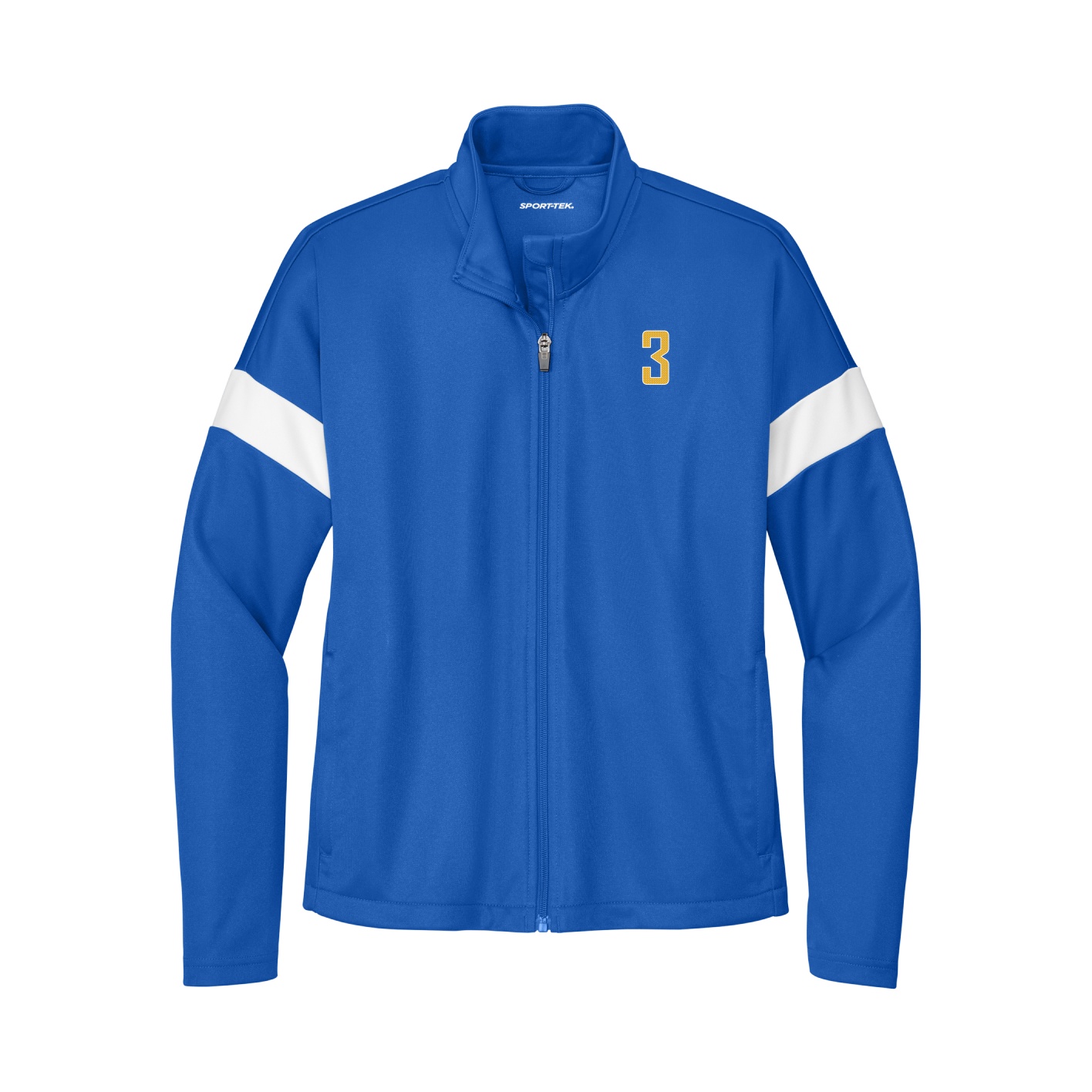 Womens Team Travel Full-Zip Jacket — Front Shirsy in Royal/White