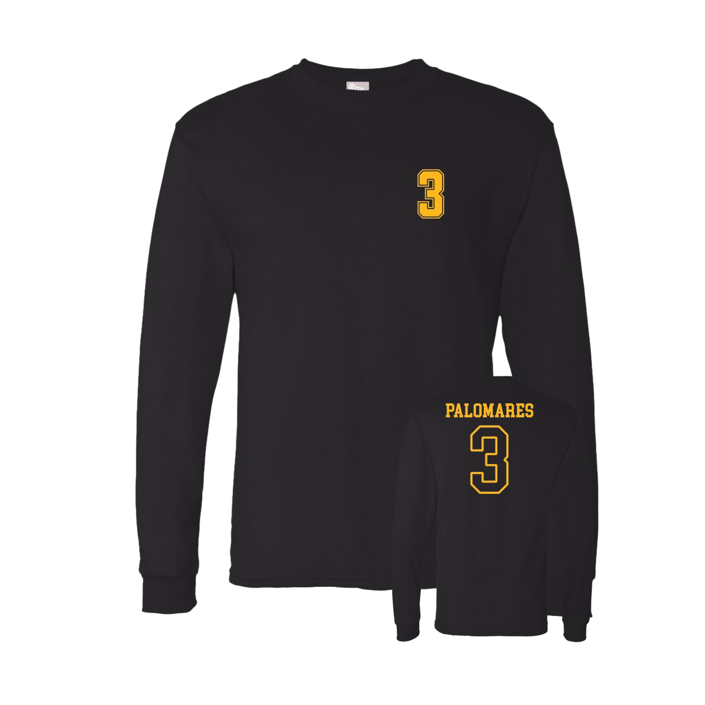 Long Sleeve Tee — Chest Back in Black