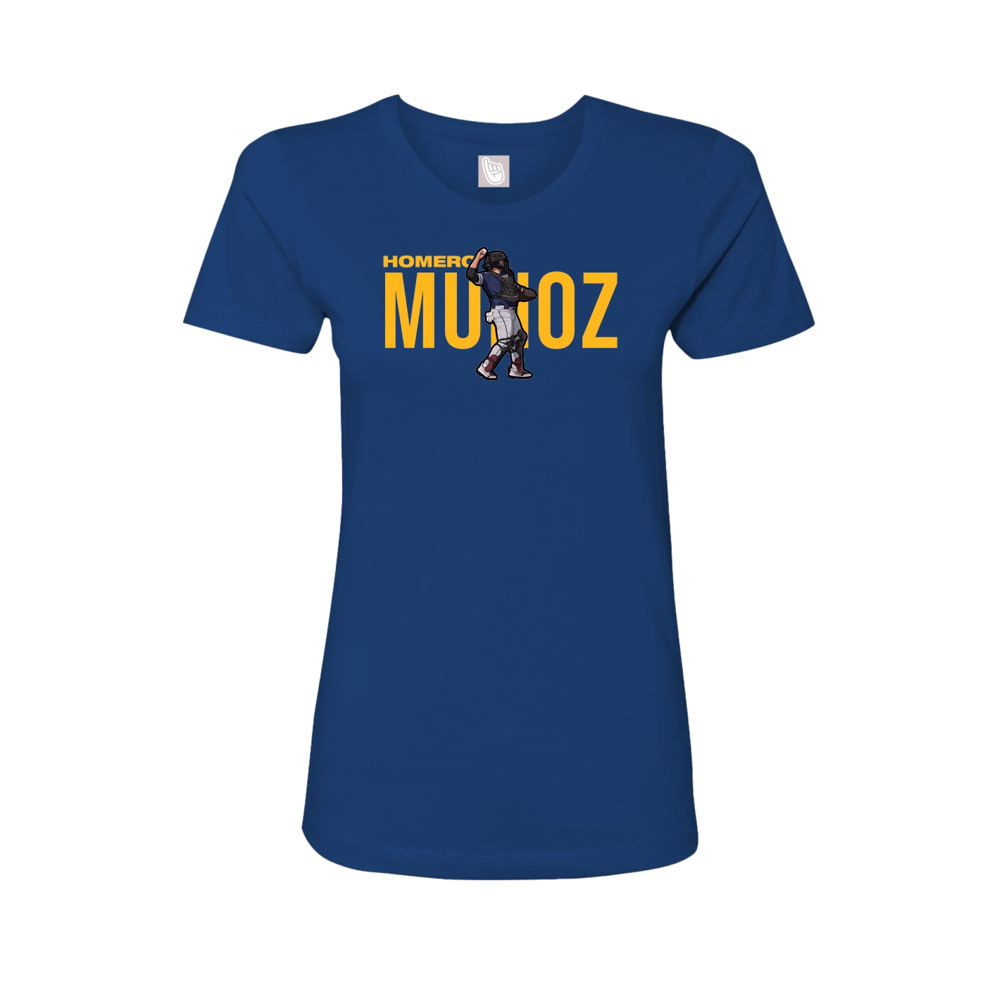 Fitted Women's Tee — Player Name in Royal