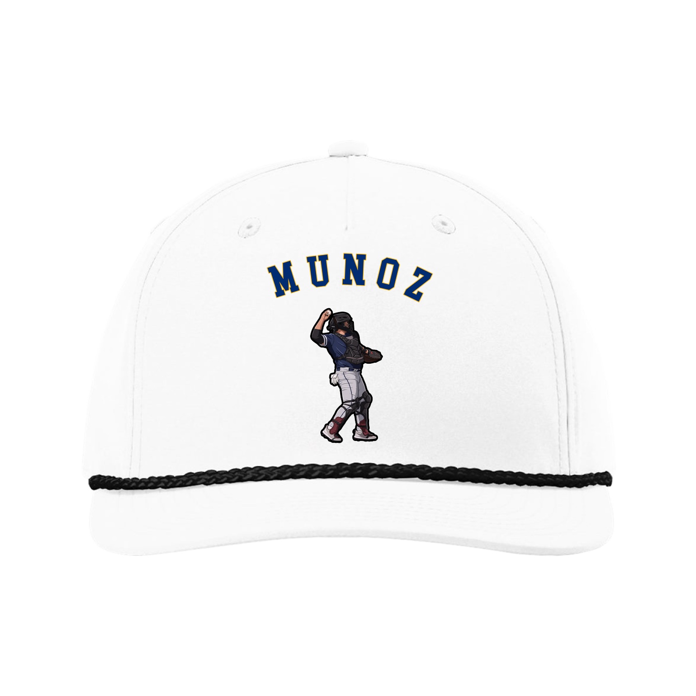 Five-Panel Classic Rope Cap — Shirsey Arch in White