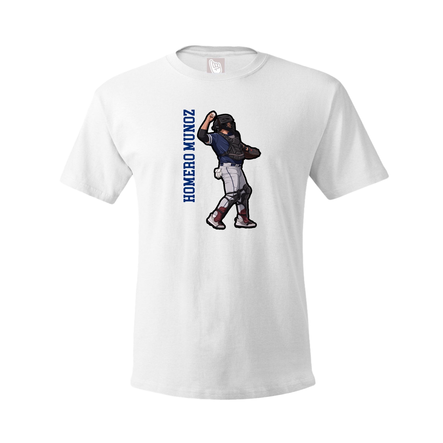 Tee — Name Vertical in White