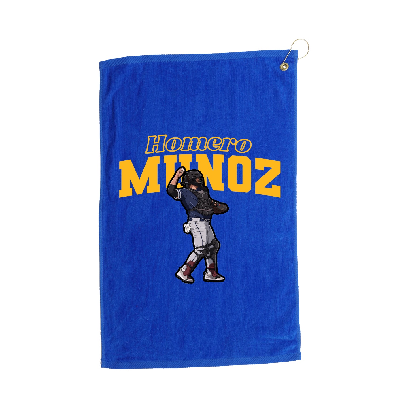 Golf Towel — Name Arch in Royal