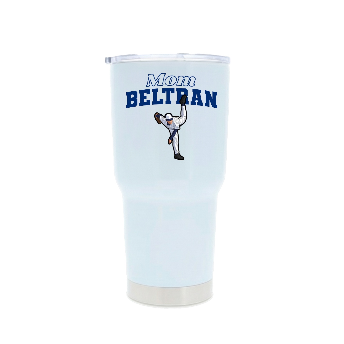 30oz Stainless Steel Tumbler — Mothers Day Block in White