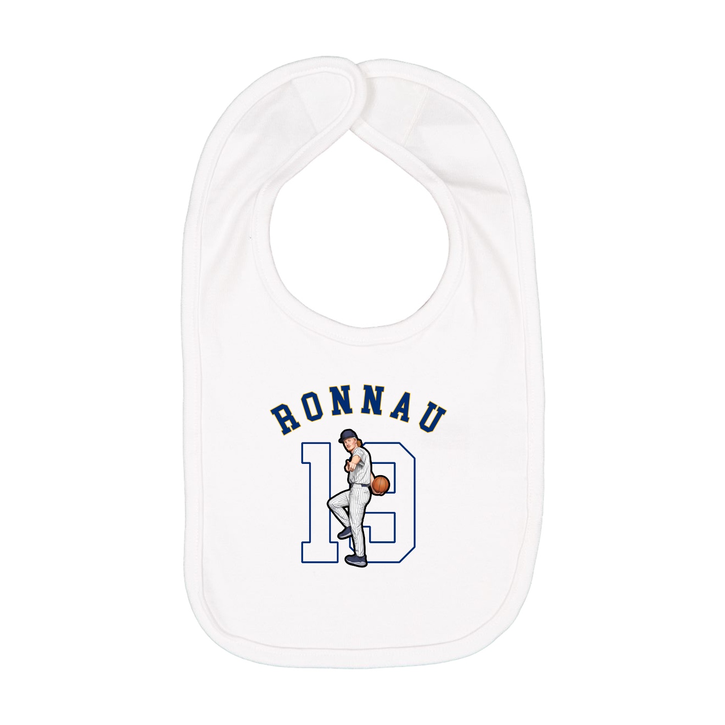 Infant Bib — Shirsey Arch in White