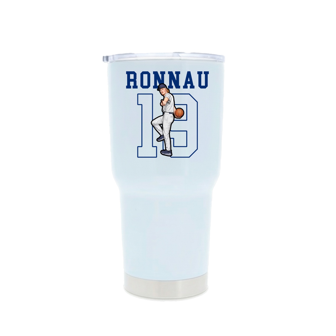 30oz Stainless Steel Tumbler — Shirsey in White