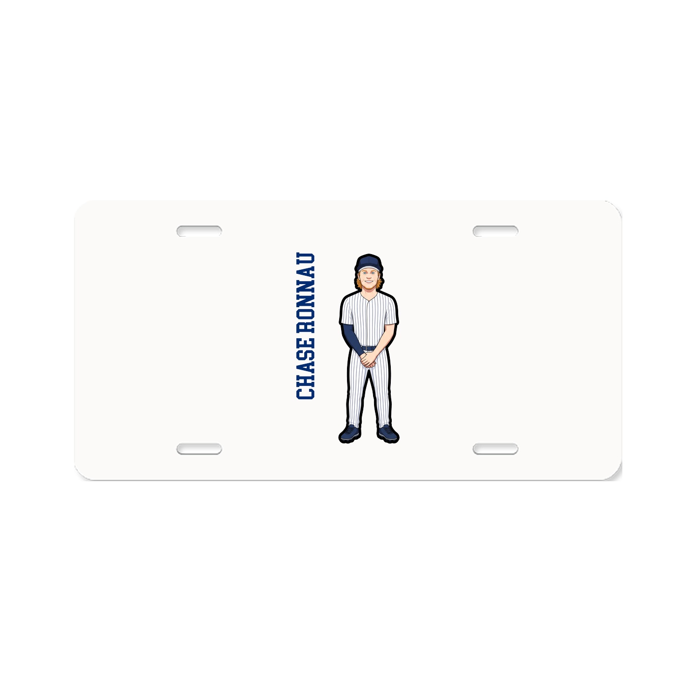 License Plate — Name Vertical in Classic