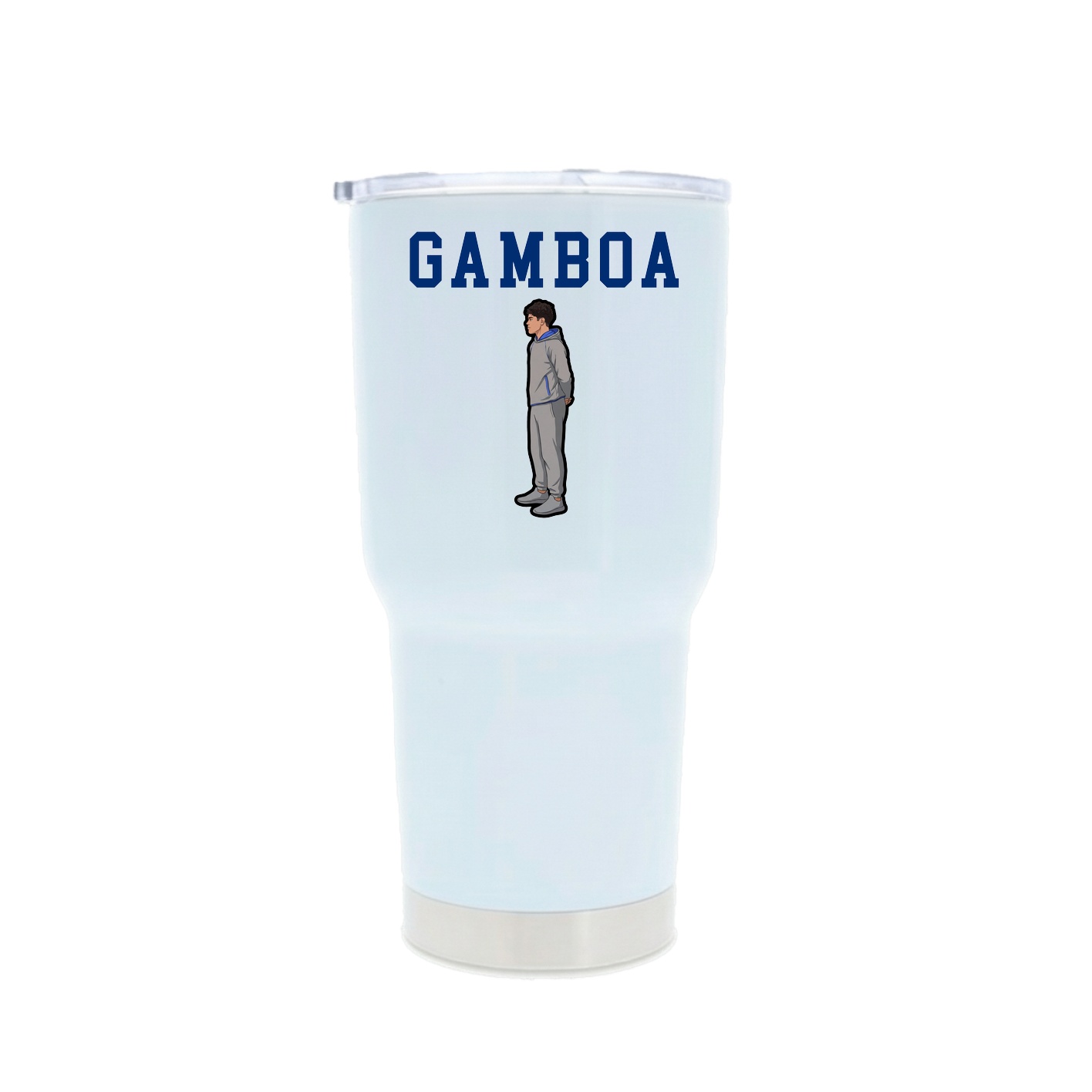 30oz Stainless Steel Tumbler — Shirsey in White