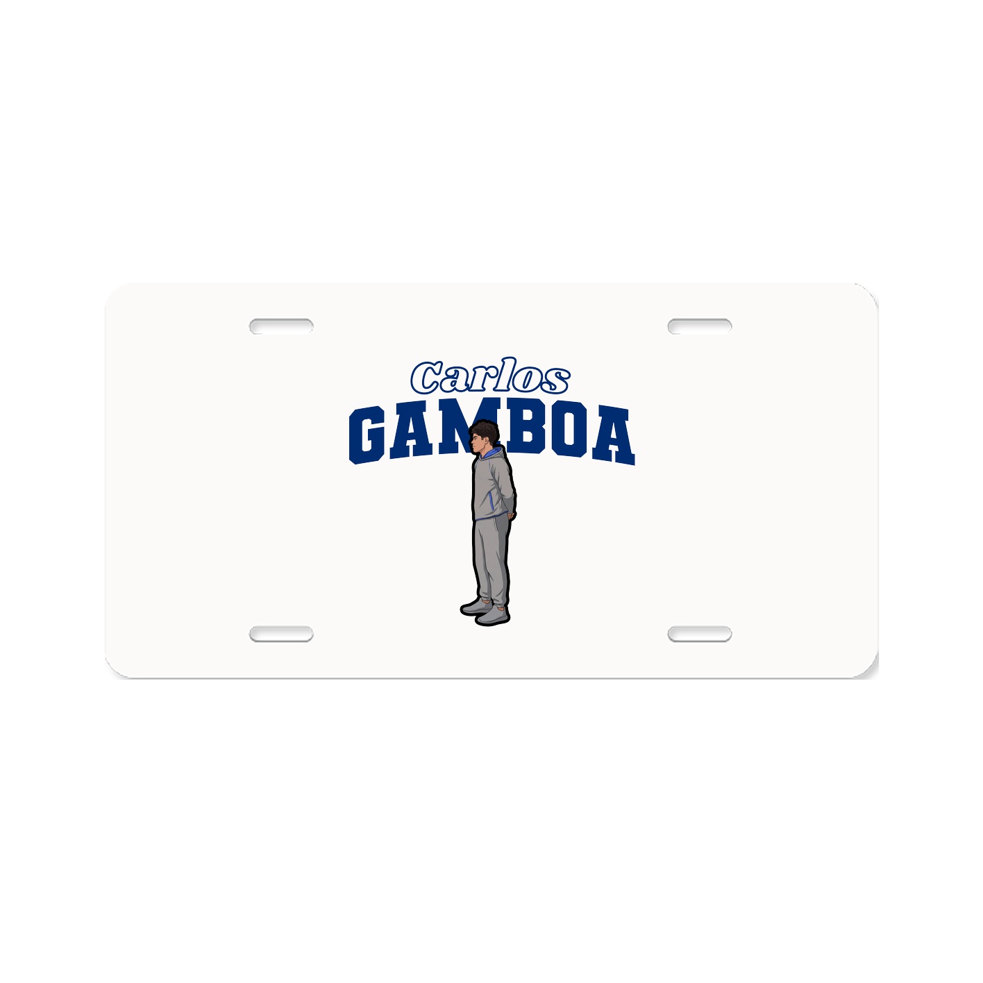 License Plate — Name Arch in Classic