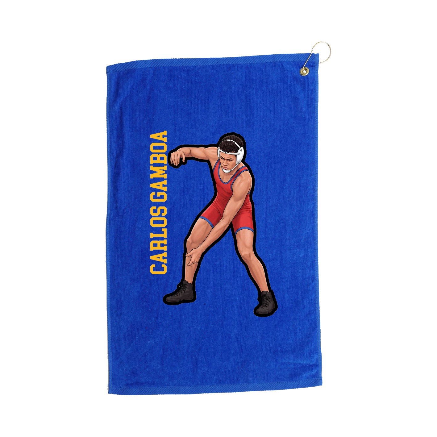 Golf Towel — Name Vertical in Royal