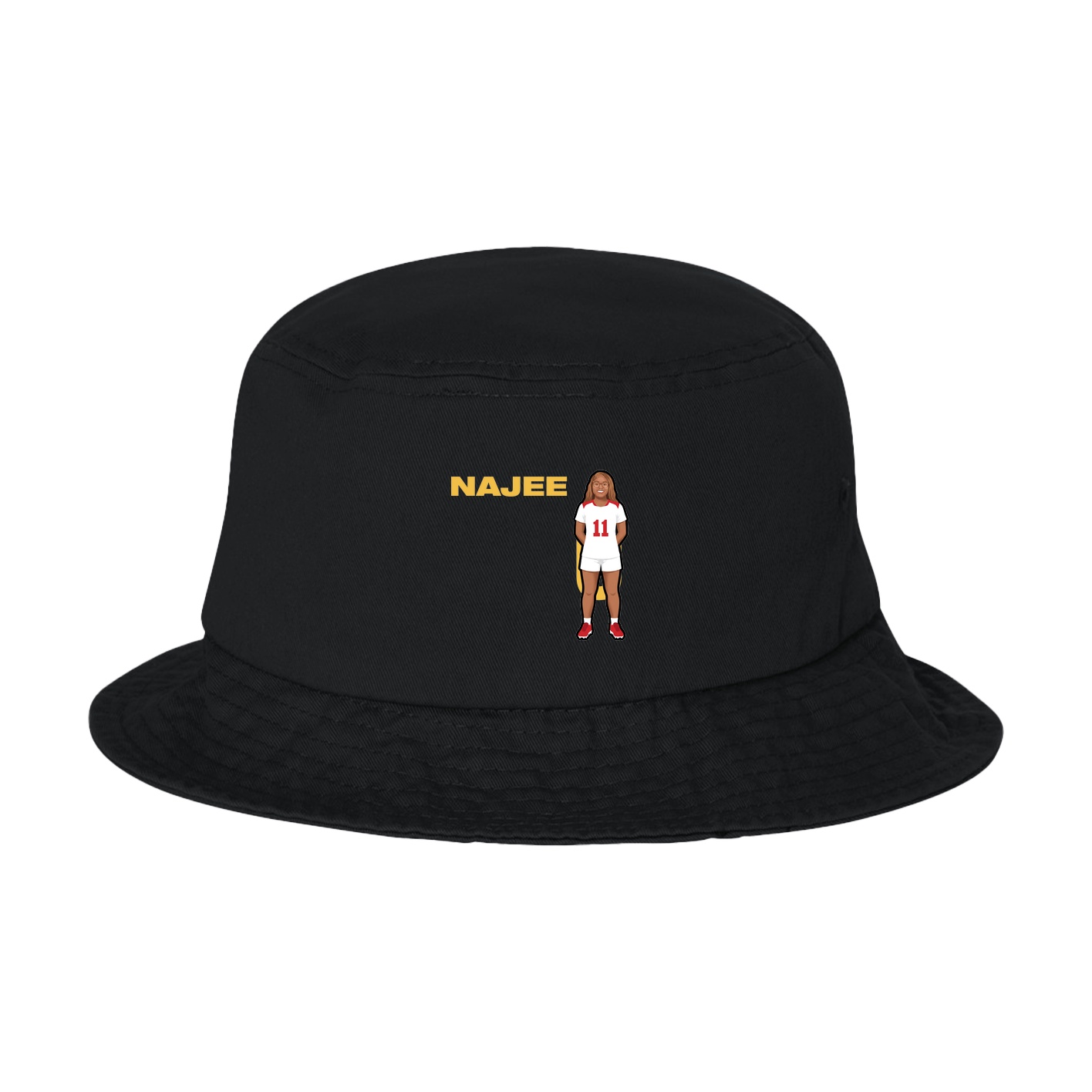 Bucket Cap — Player Name in Black