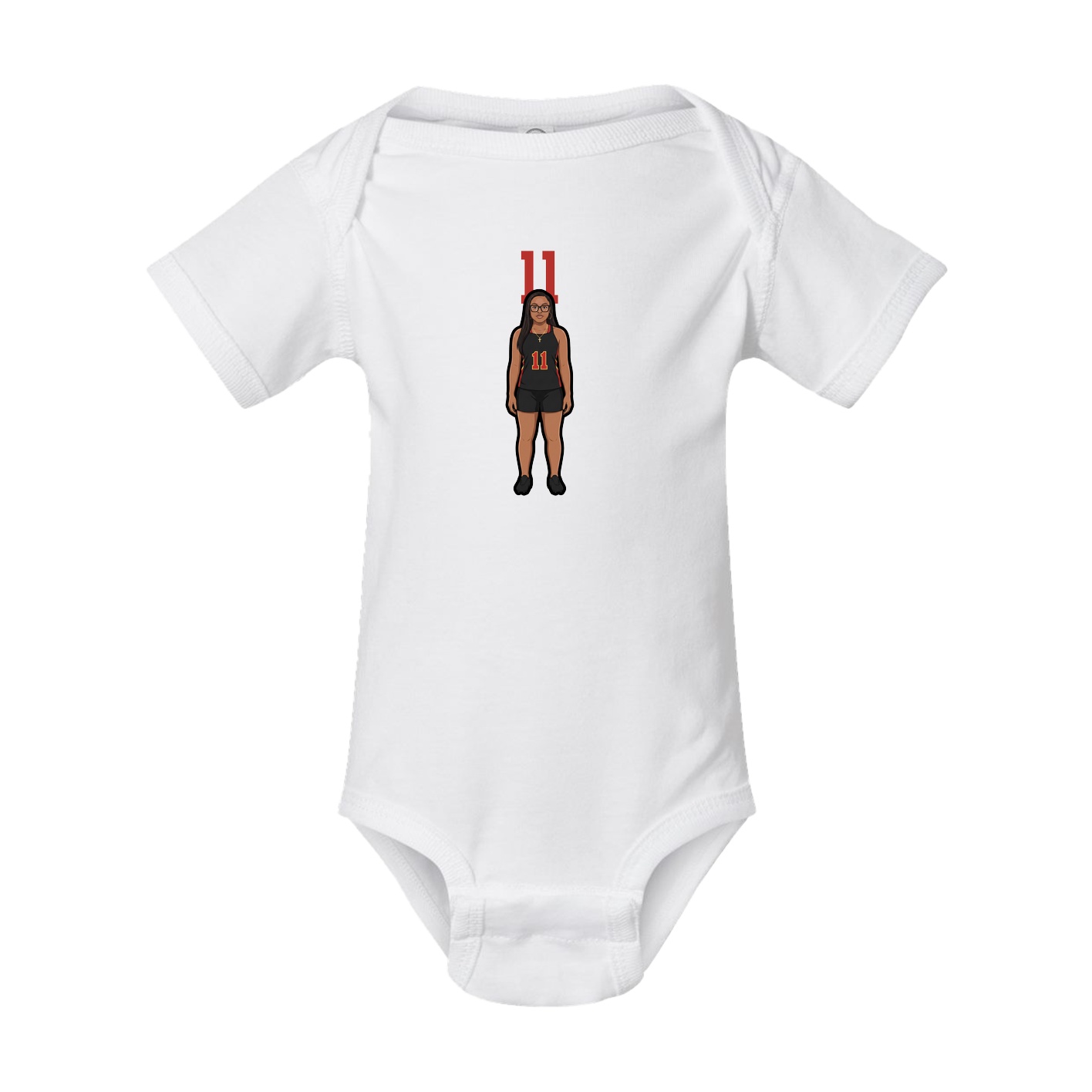 Baby Onesie — Number Top in White