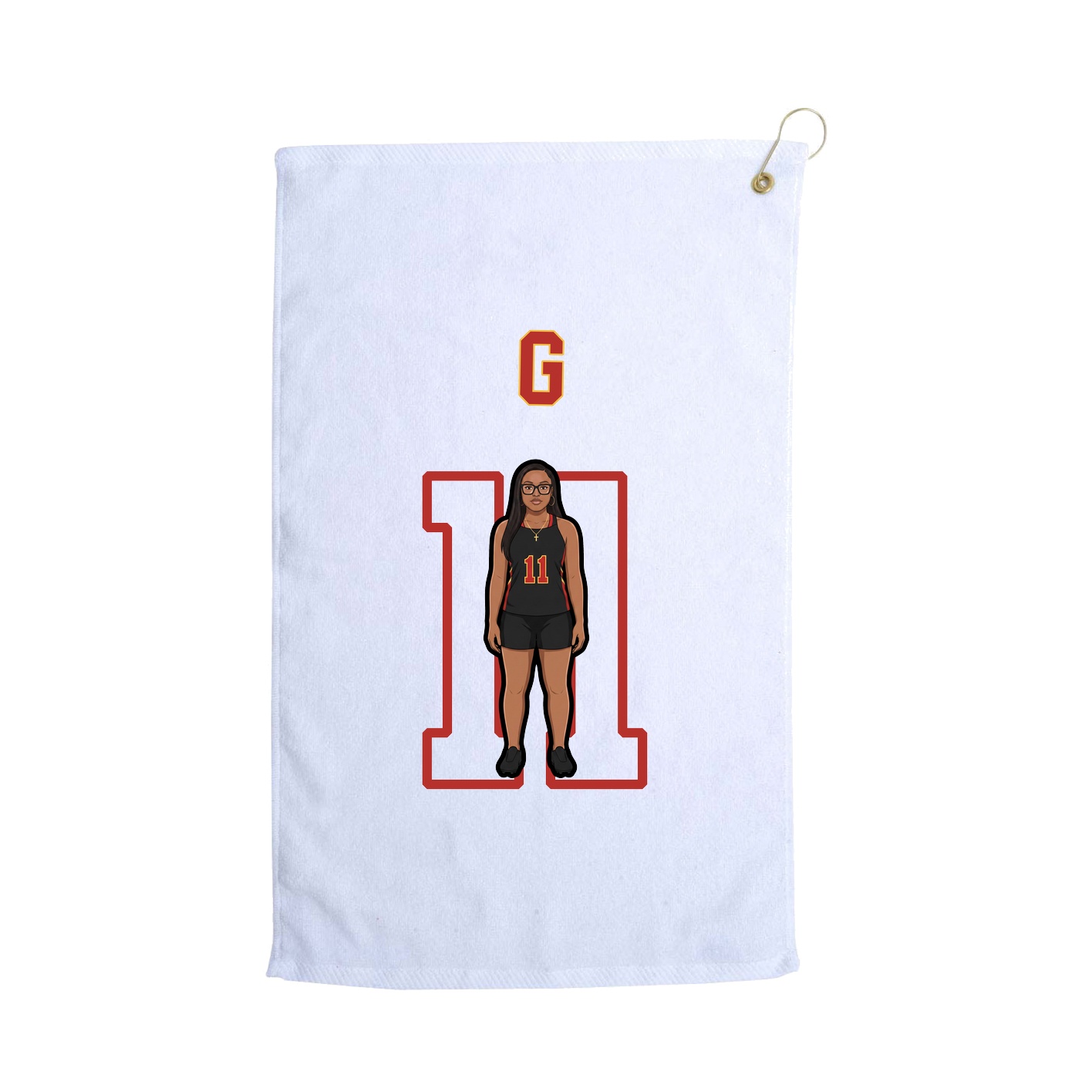 Golf Towel — Shirsey Arch in White