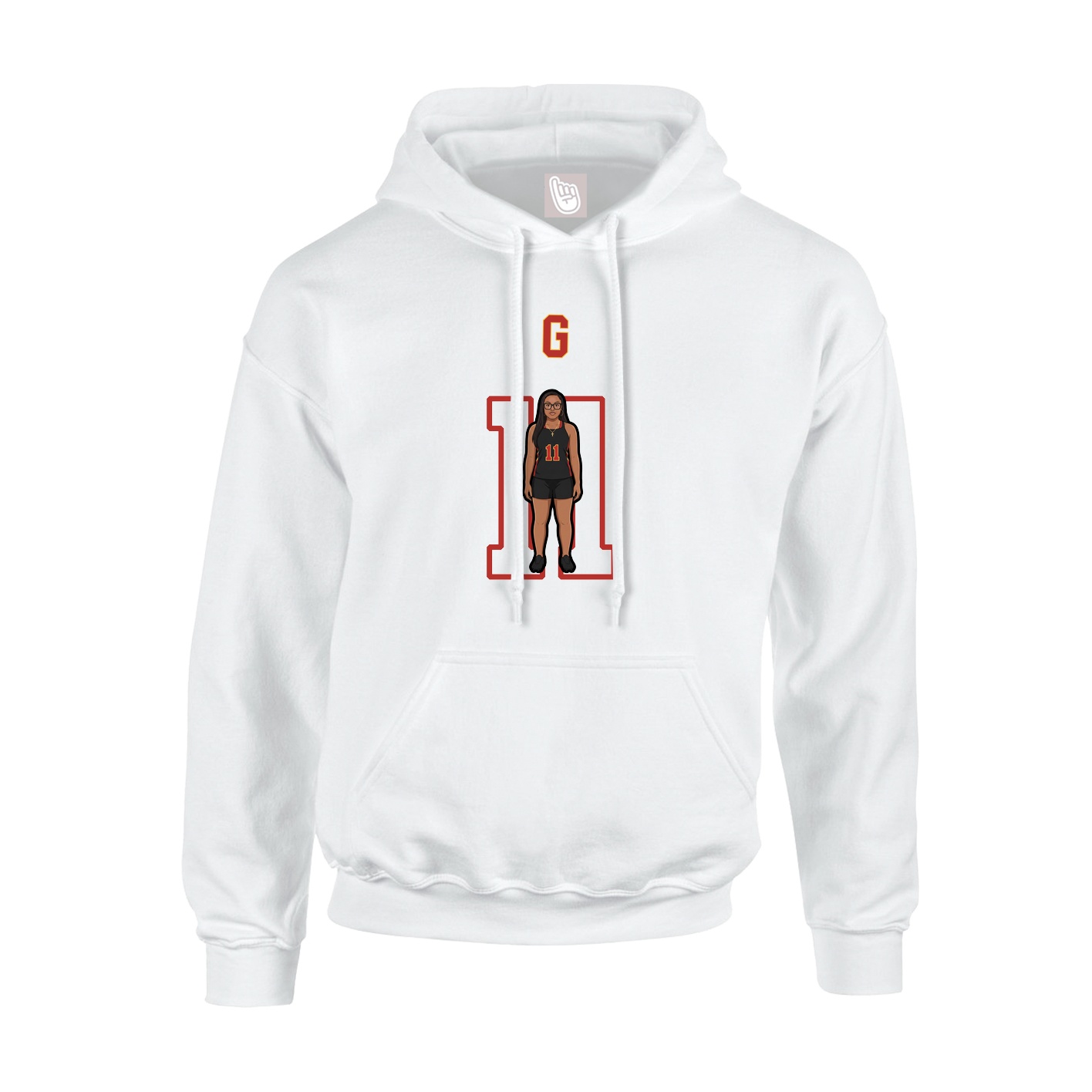 Hoodie — Shirsey Arch in White
