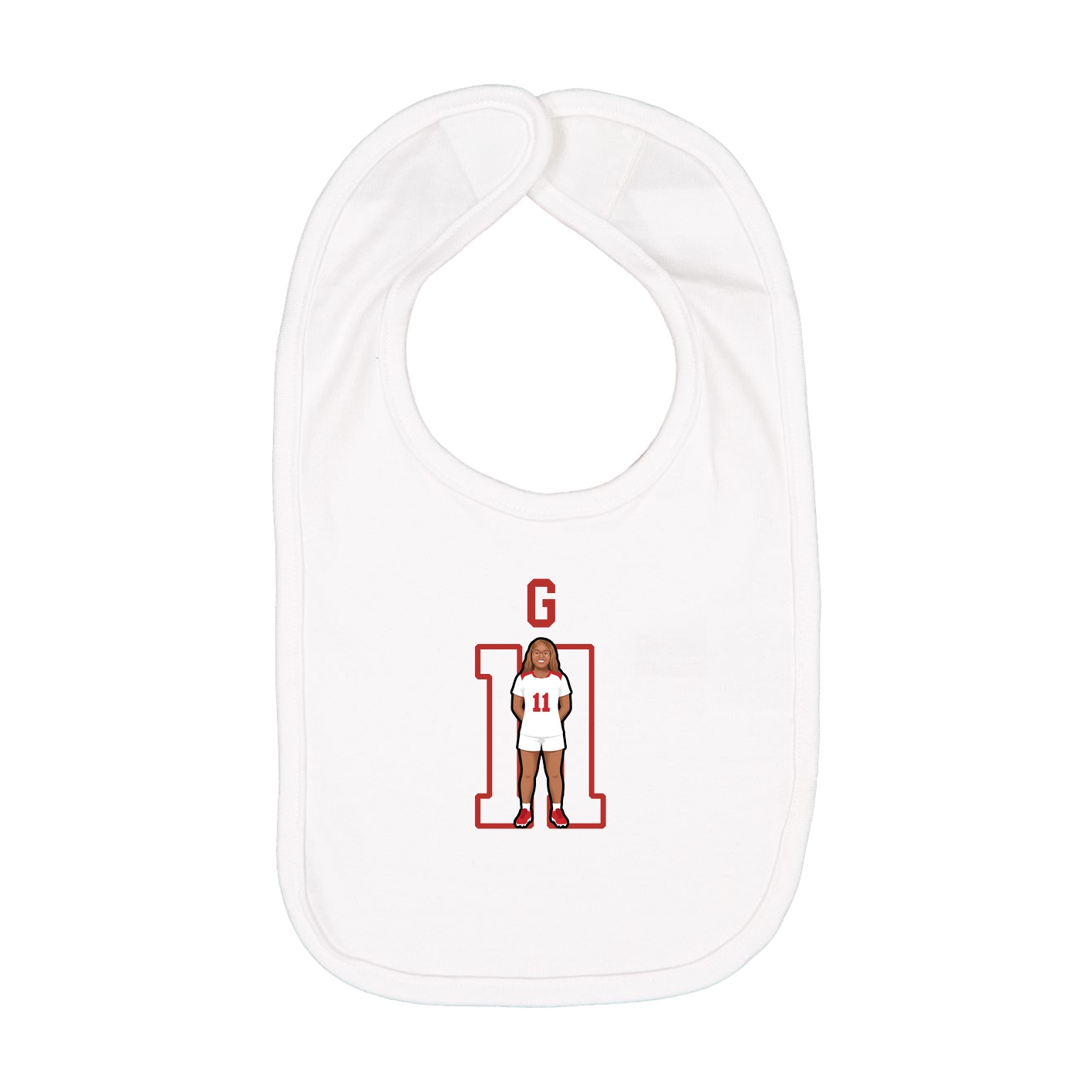 Infant Bib — Shirsey in White