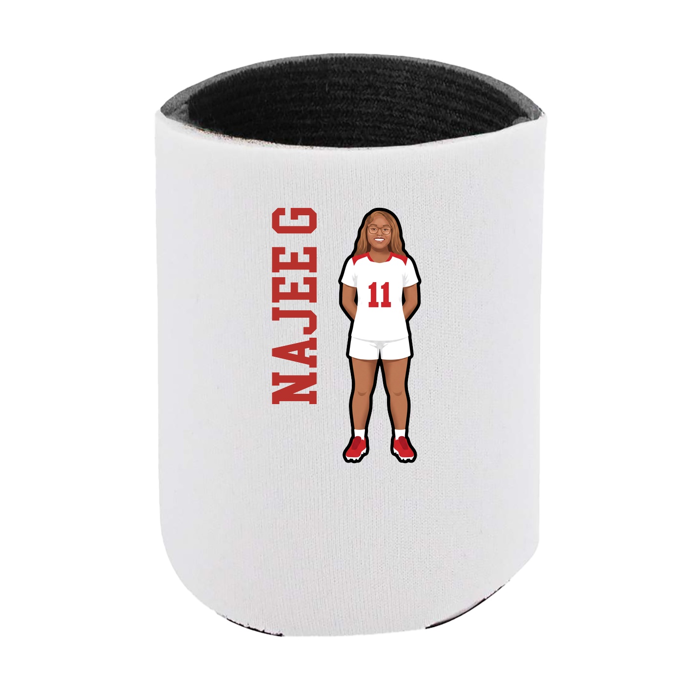 Can Holder — Name Vertical in White