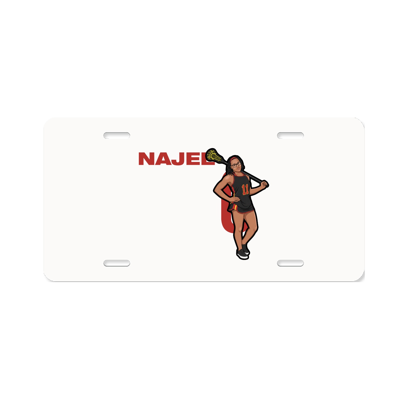 License Plate — Player Name in Classic