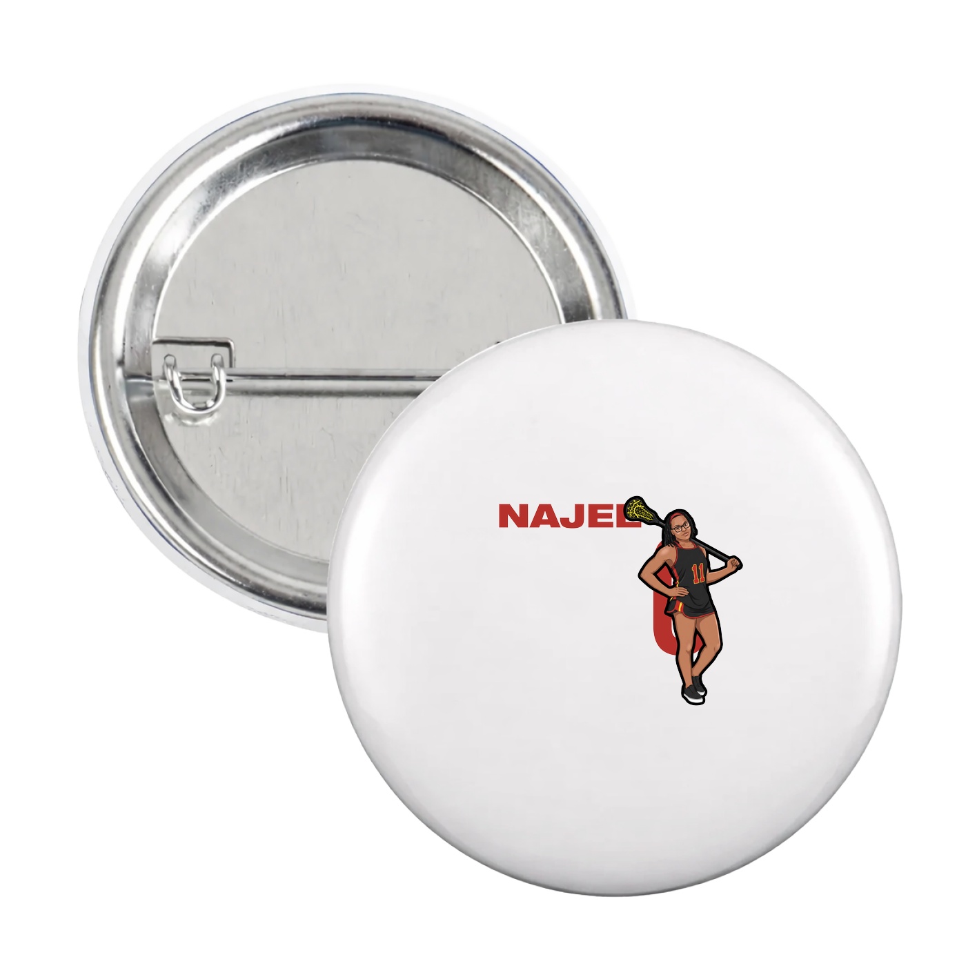 Game Day Button — Player Name in White