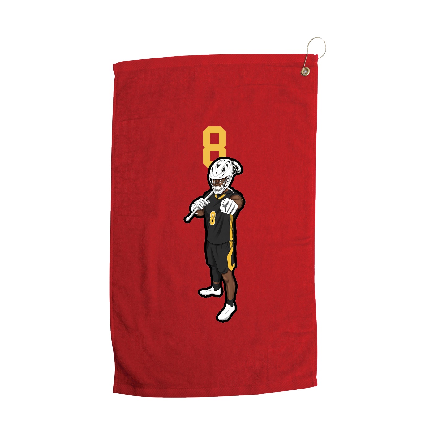 Golf Towel — Number Top in Red