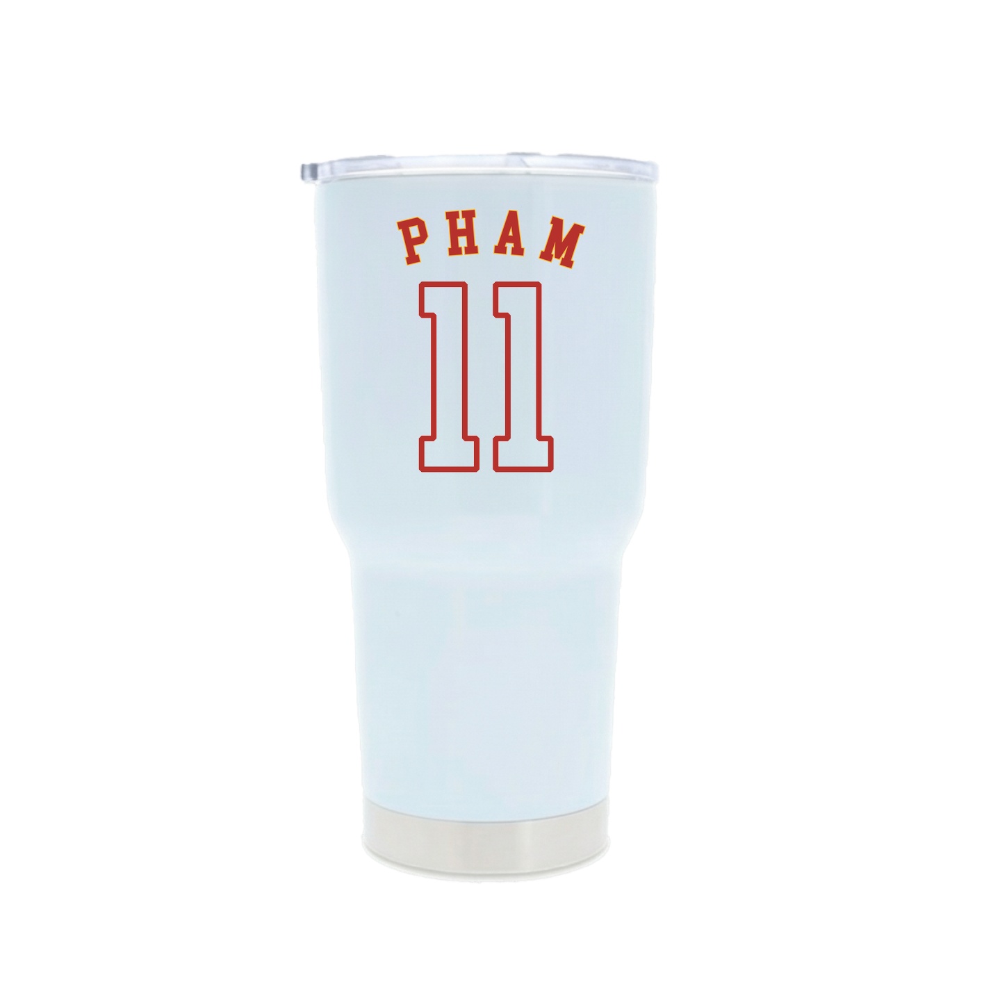 30oz Stainless Steel Tumbler — Shirsey Arch in White