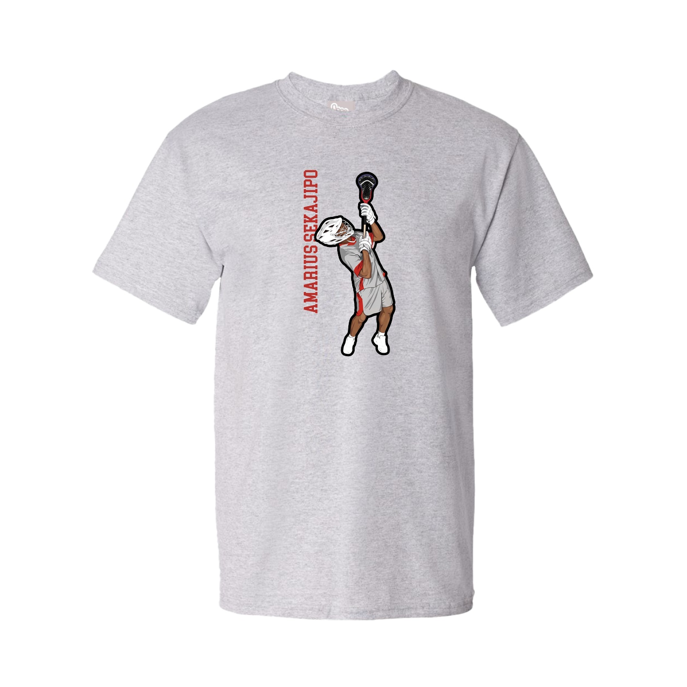 Tee — Name Vertical in Grey