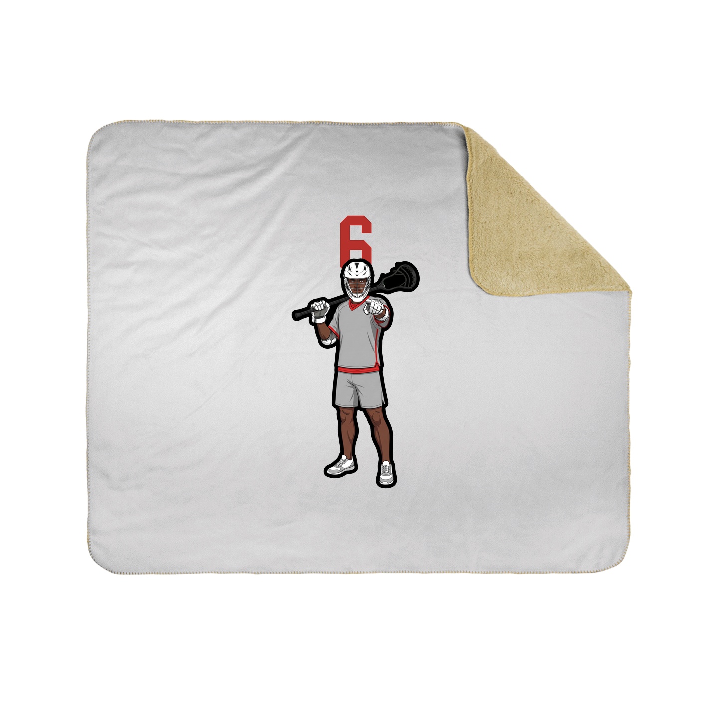Throw Blanket — Number Top in White