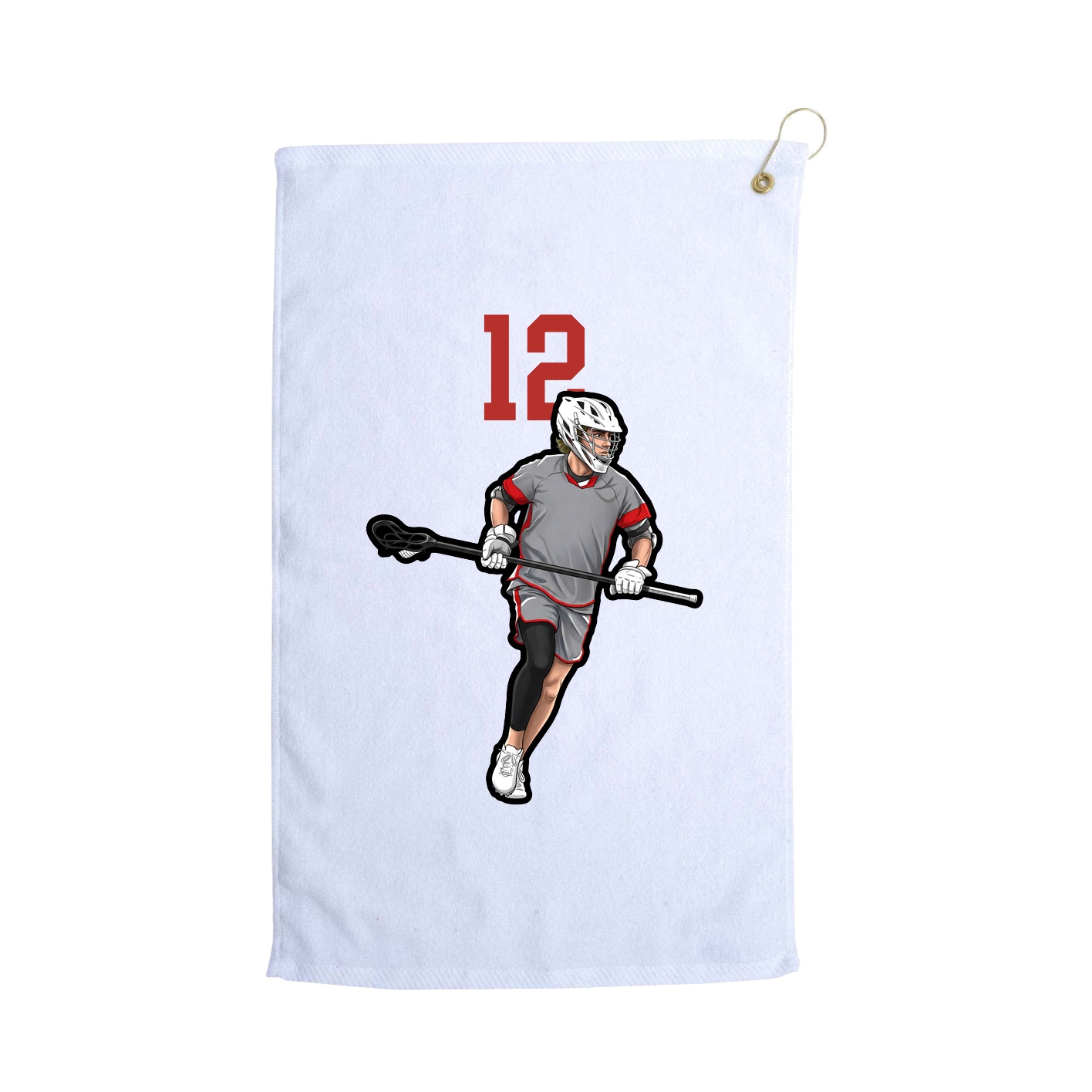 Golf Towel — Number Top in White