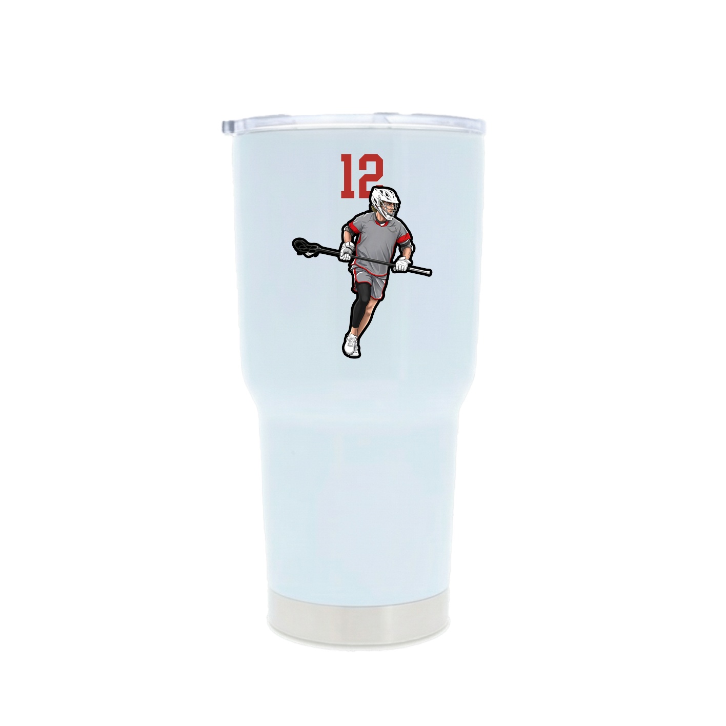 30oz Stainless Steel Tumbler — Number Top in White