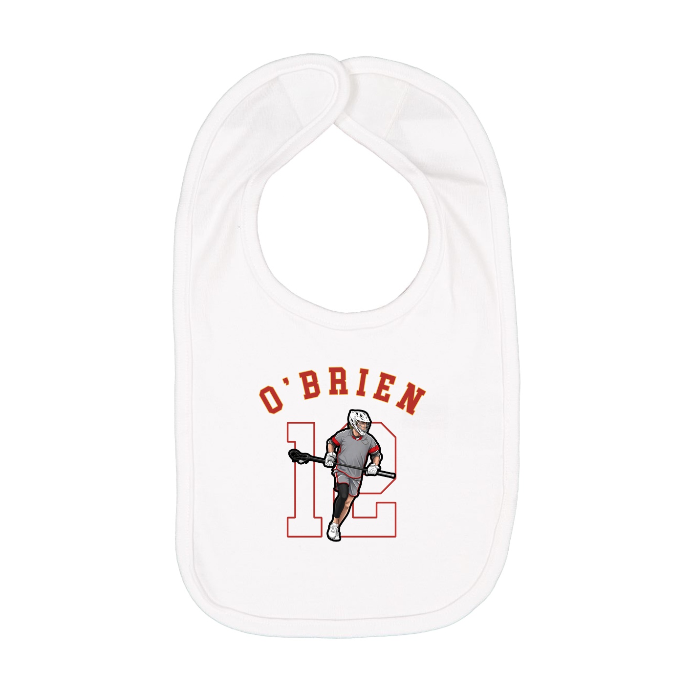 Infant Bib — Shirsey Arch in White