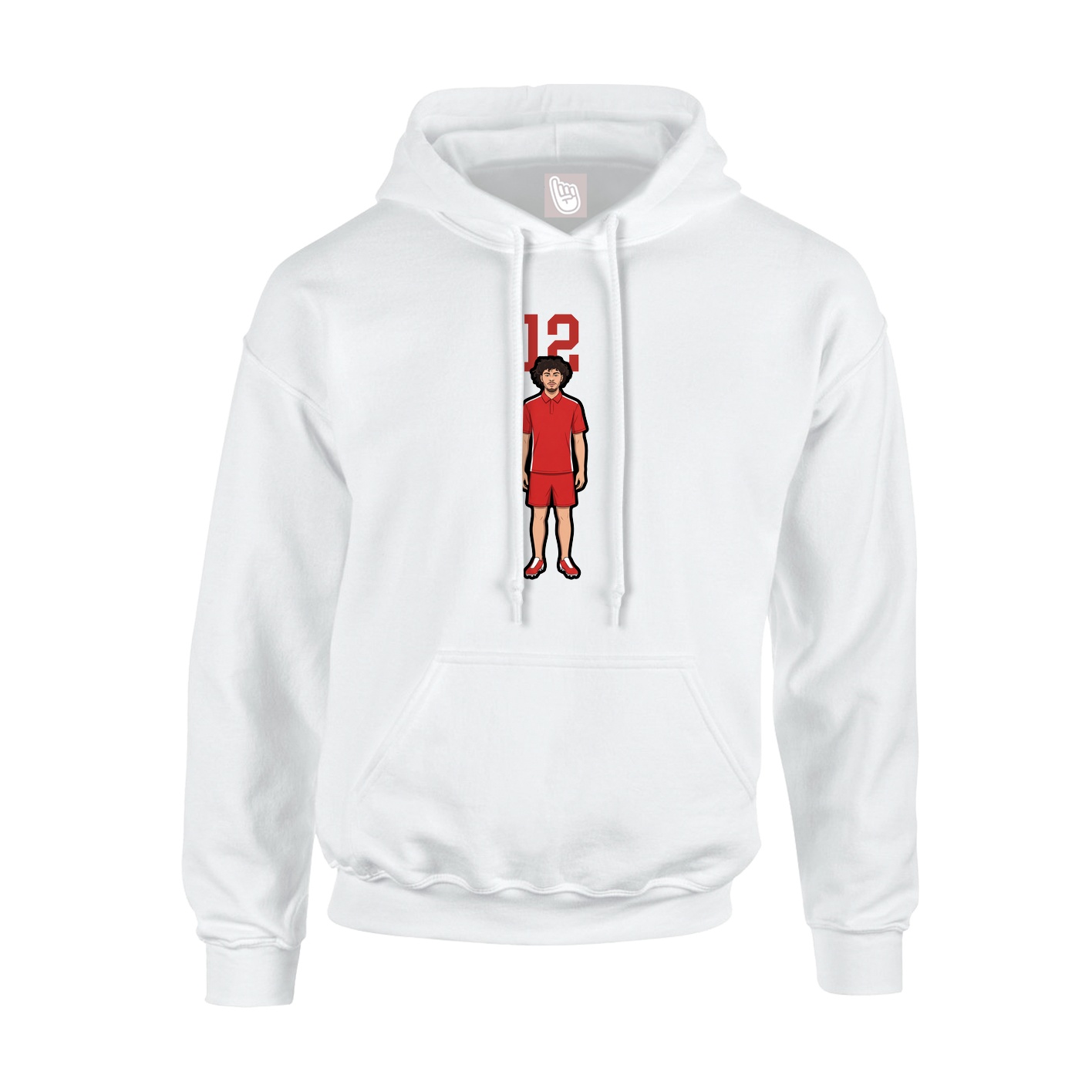 Hoodie — Number Top in White