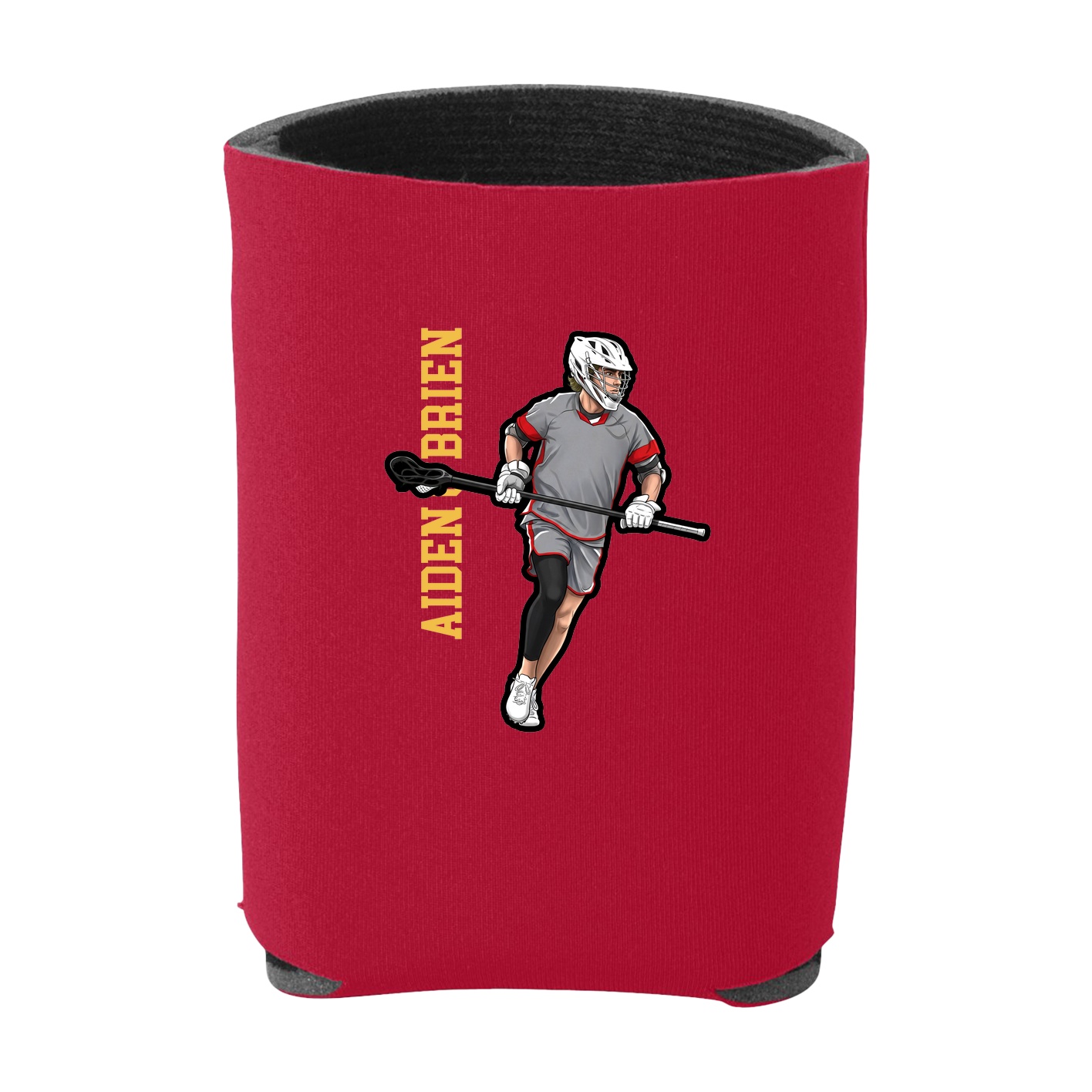 Can Holder — Name Vertical in Red