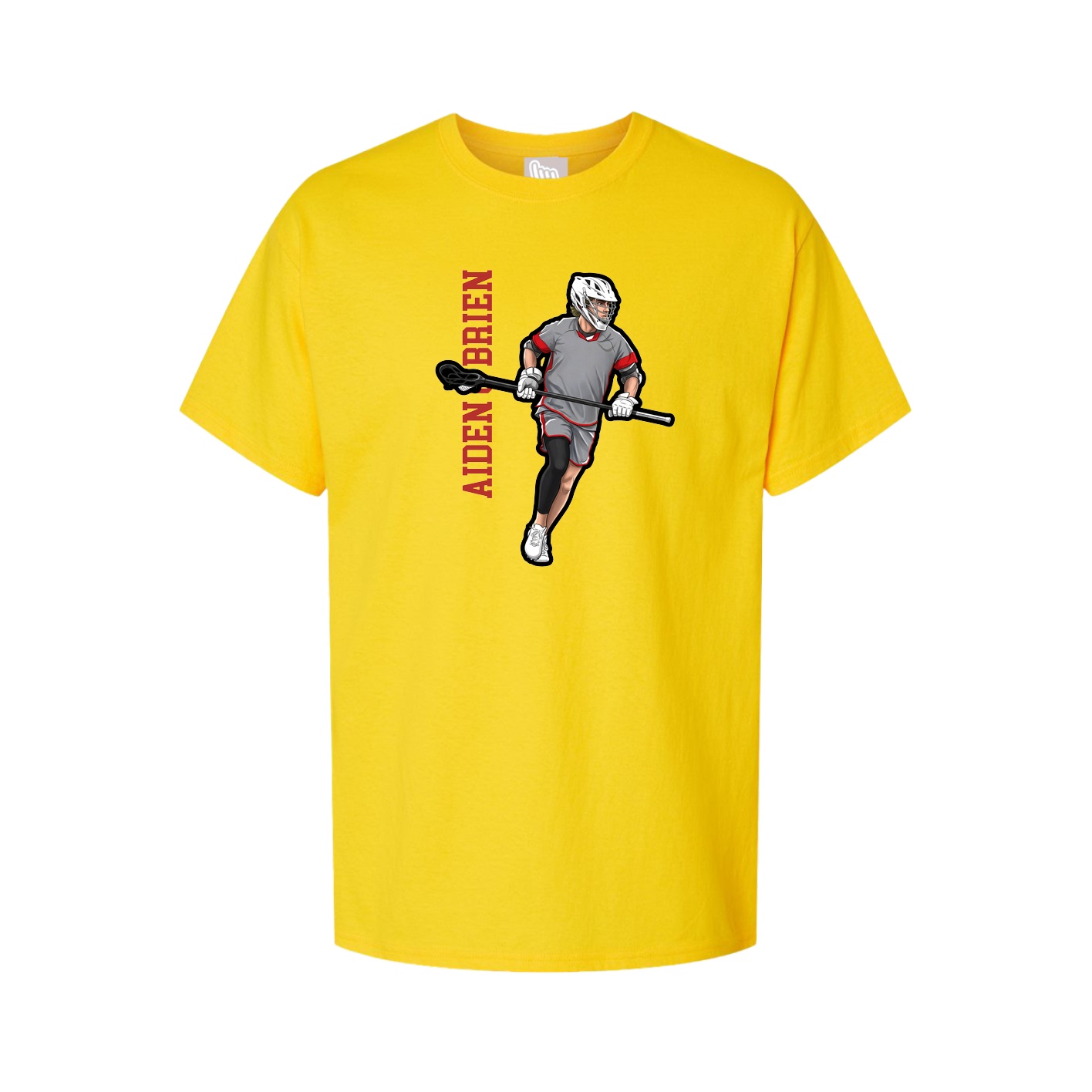 Youth Tee — Name Vertical in Gold