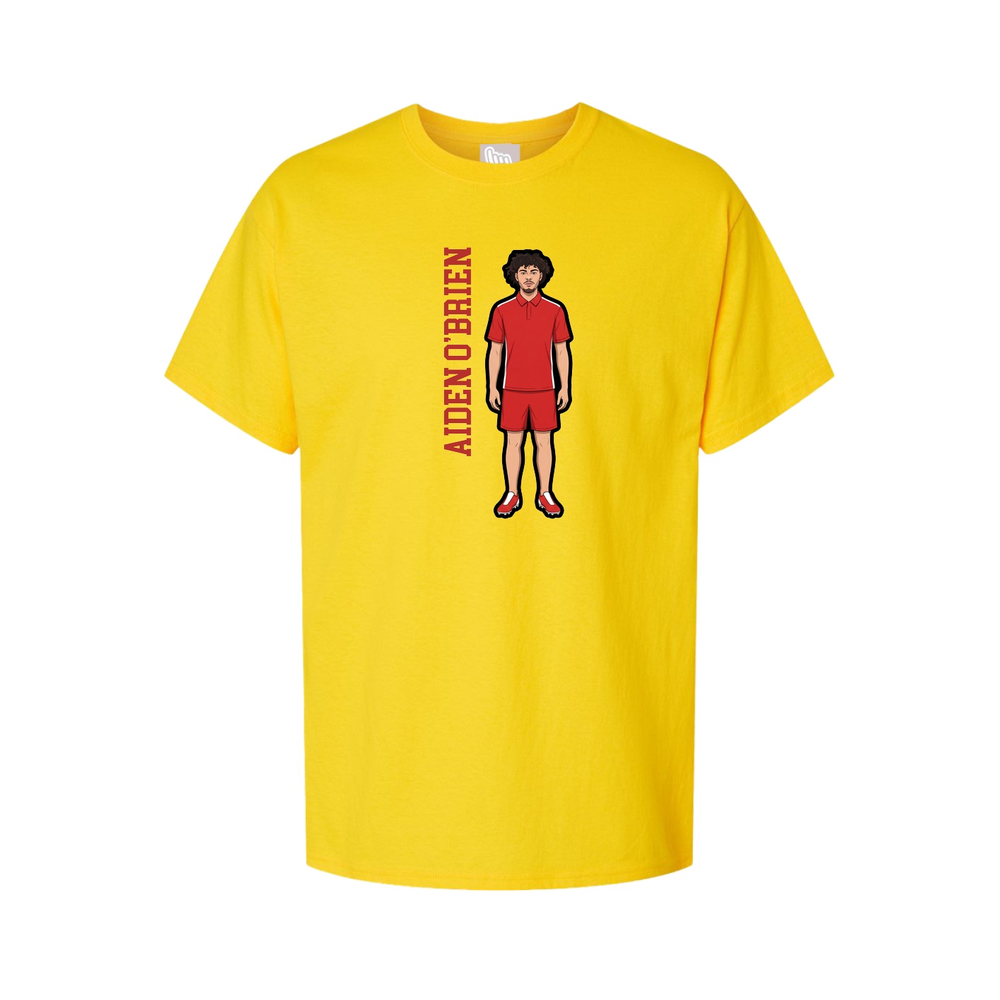 Youth Tee — Name Vertical in Gold