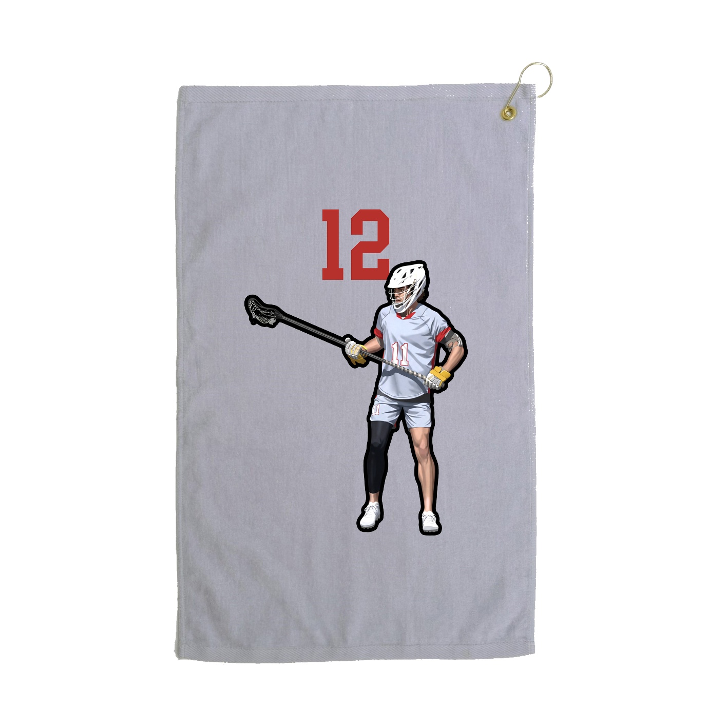 Golf Towel — Number Top in Grey