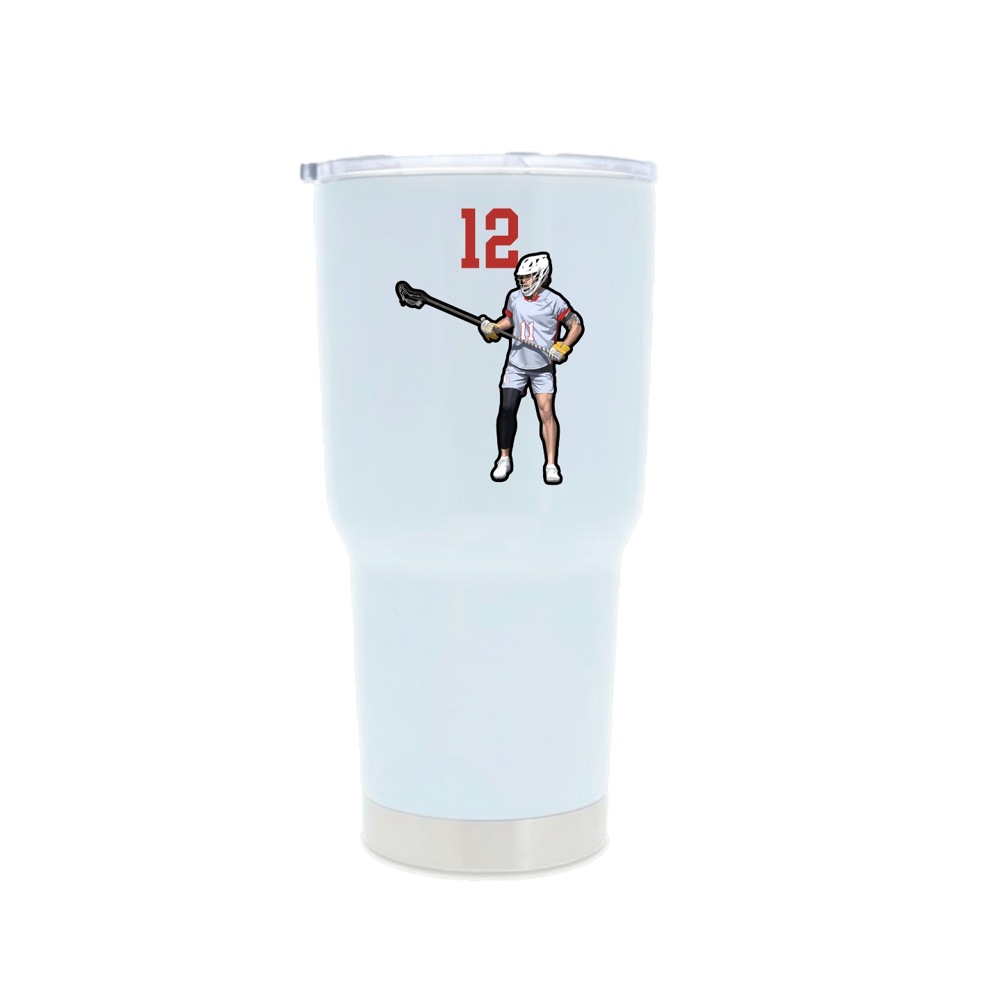 30oz Stainless Steel Tumbler — Number Top in White