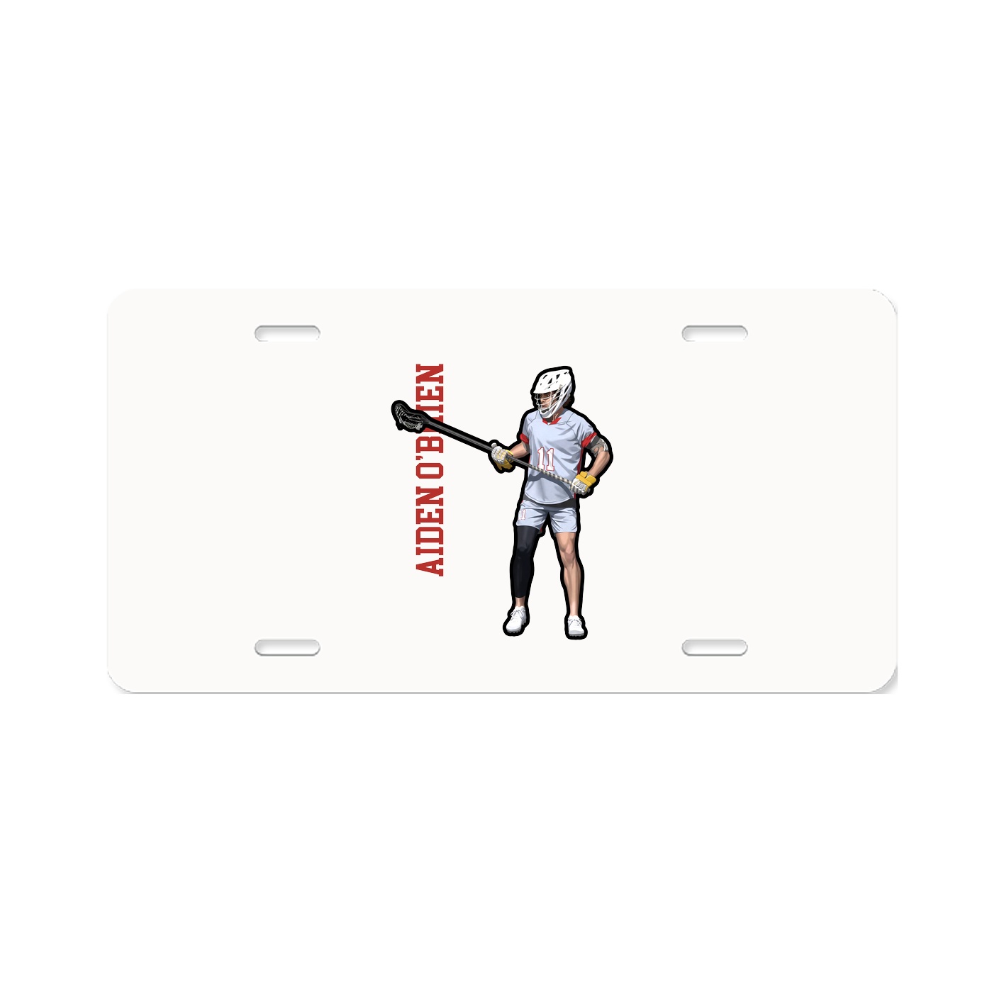 License Plate — Name Vertical in Classic
