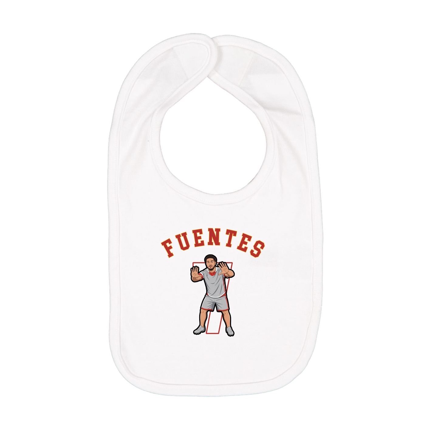 Infant Bib — Shirsey Arch in White